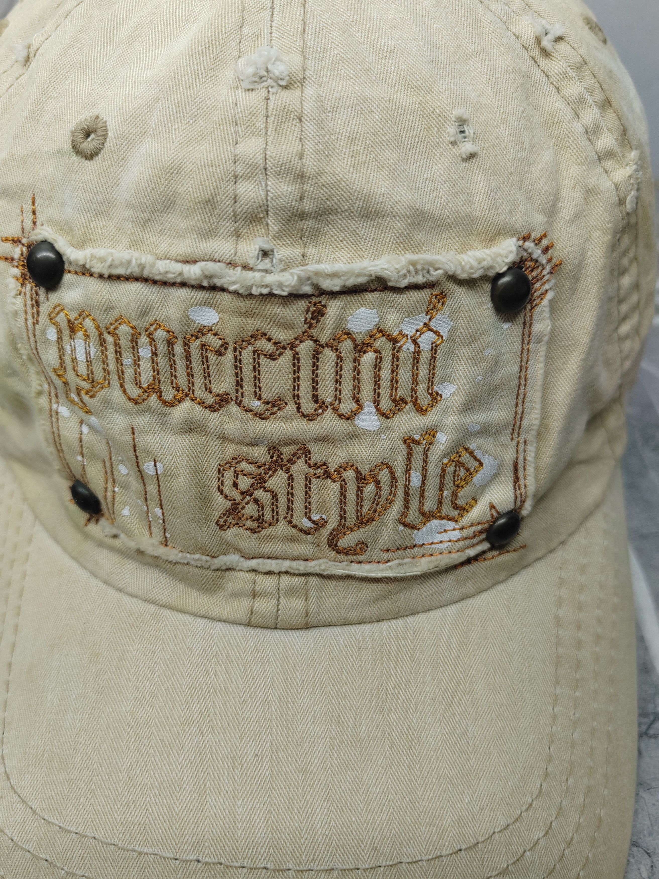 Vintage Vintage Puccini Style Distressed Style Cap Hat Size ONE SIZE - 3 Thumbnail