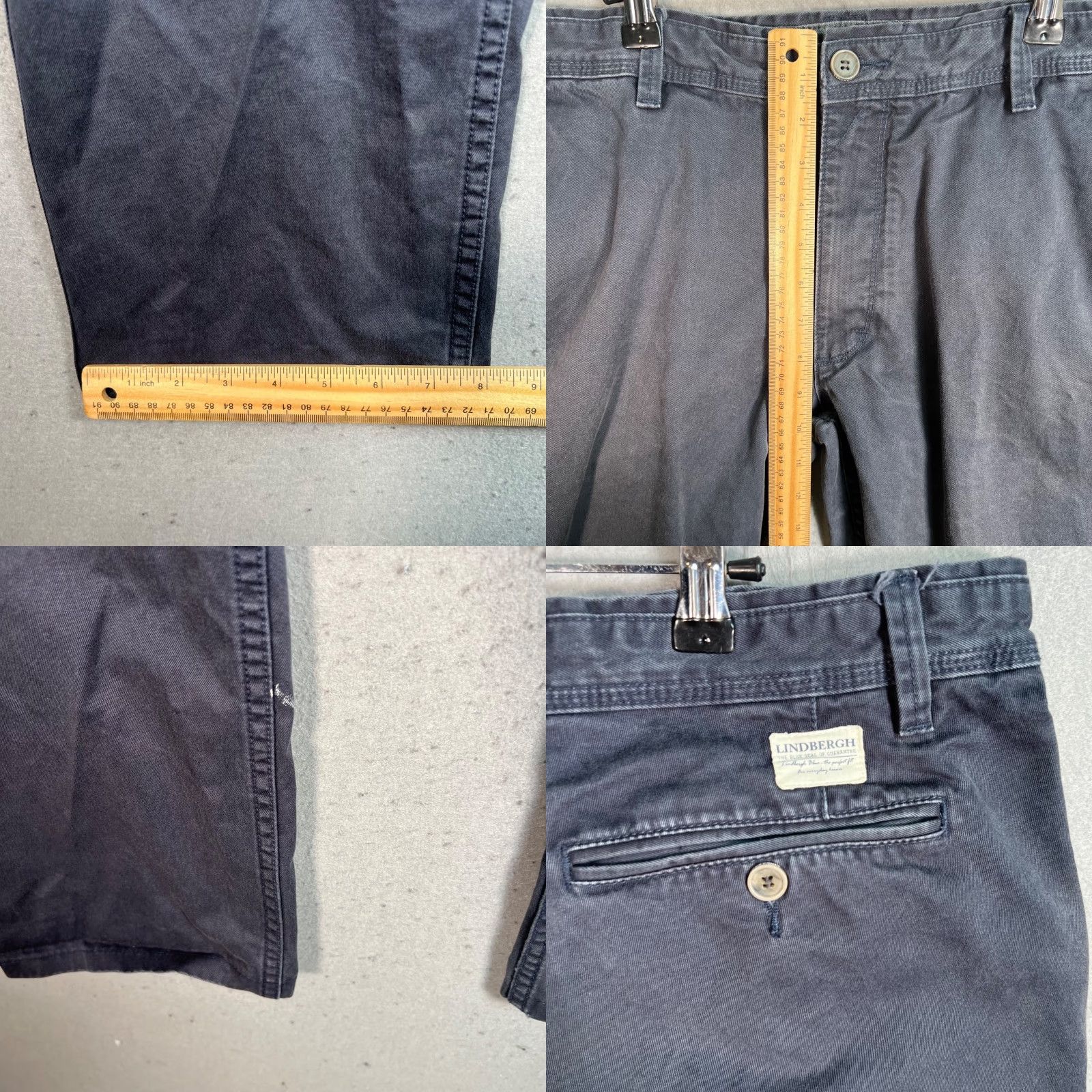 Lindbergh Lindbergh Mens Chino Pants 38 Navy Blue 100% Cotton Classic Fit Casual Style Western? Size US 38 / EU 54 - 8 Thumbnail