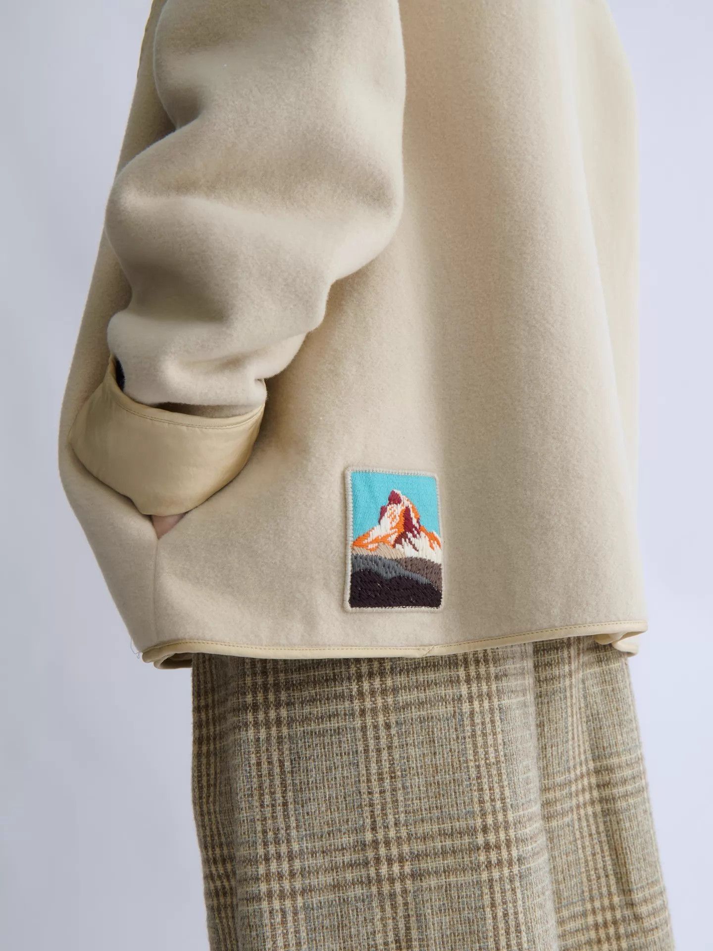 Jil Sander JIL SANDER+ Men’s Beige Double Face Wool Hooded Jacket Size US M / EU 48-50 / 2 - 7 Thumbnail