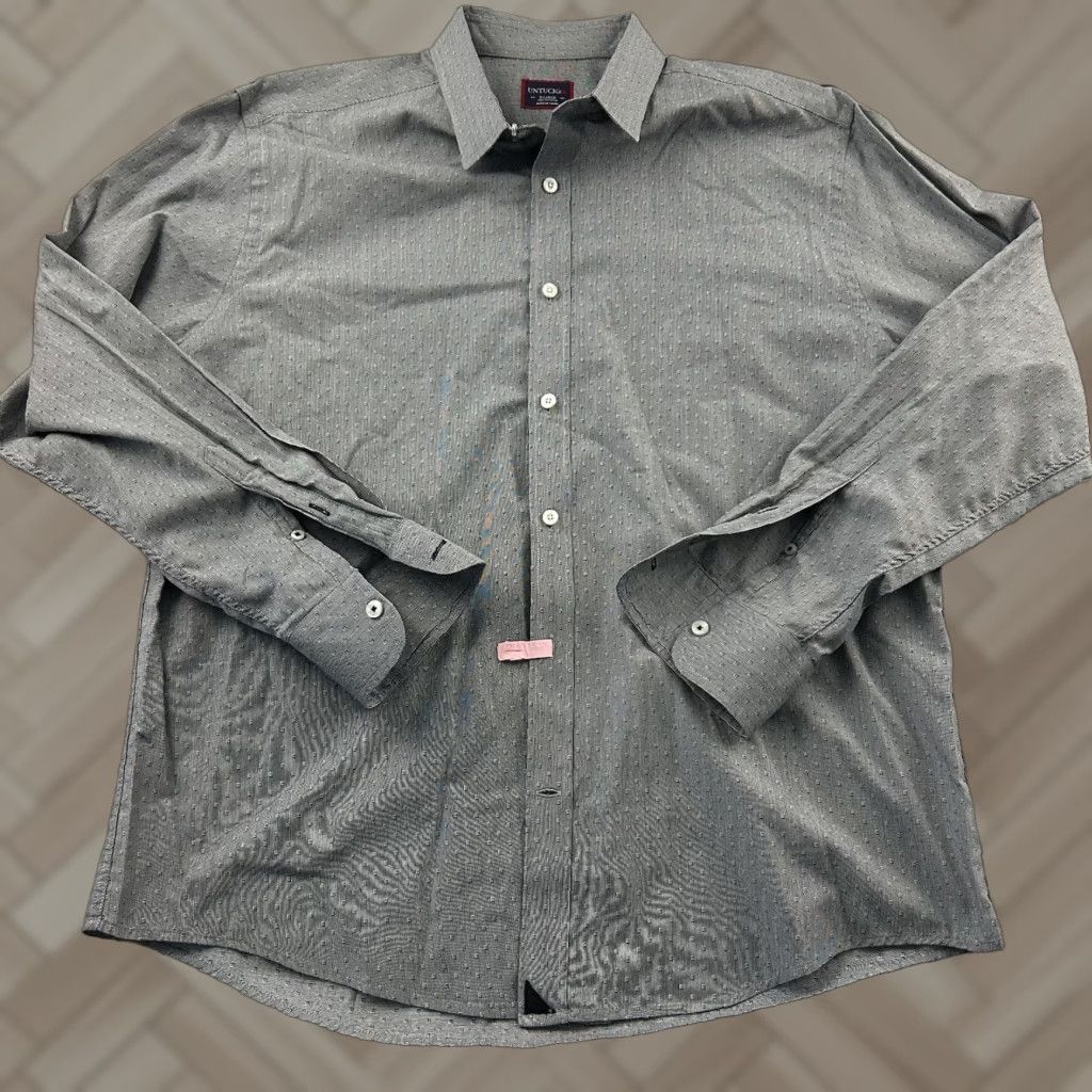 UNTUCKit UNTUCKit Long Sleeve Button-Up Shirt Mens XL Gray Size US XL / EU 56 / 4 - 1 Thumbnail