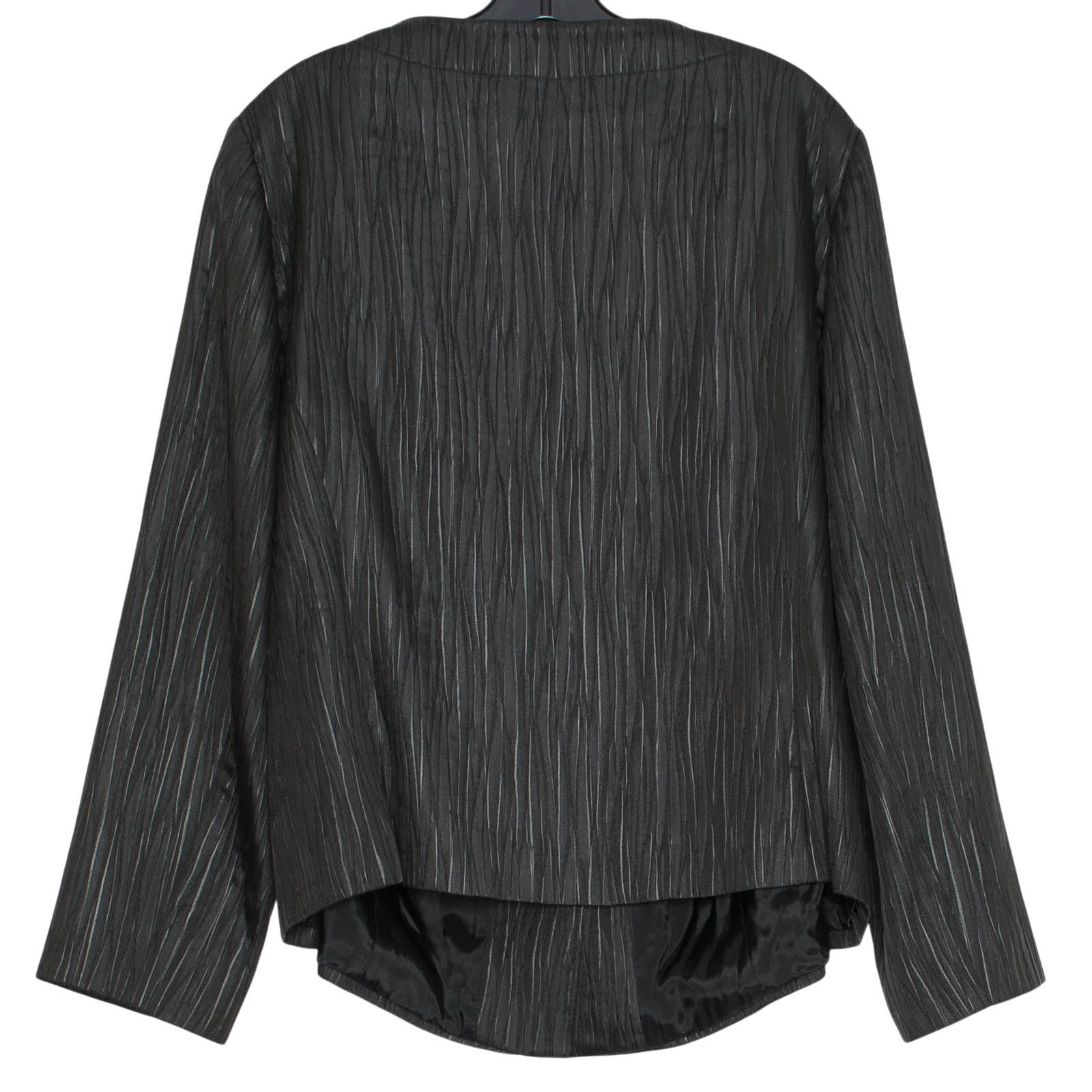 Lafayette 148 Lafayette 148 Jacket Black Crinkle 16 Button Up Minimalist Size XXL / US 16-18 / IT 52-54 - 4 Thumbnail