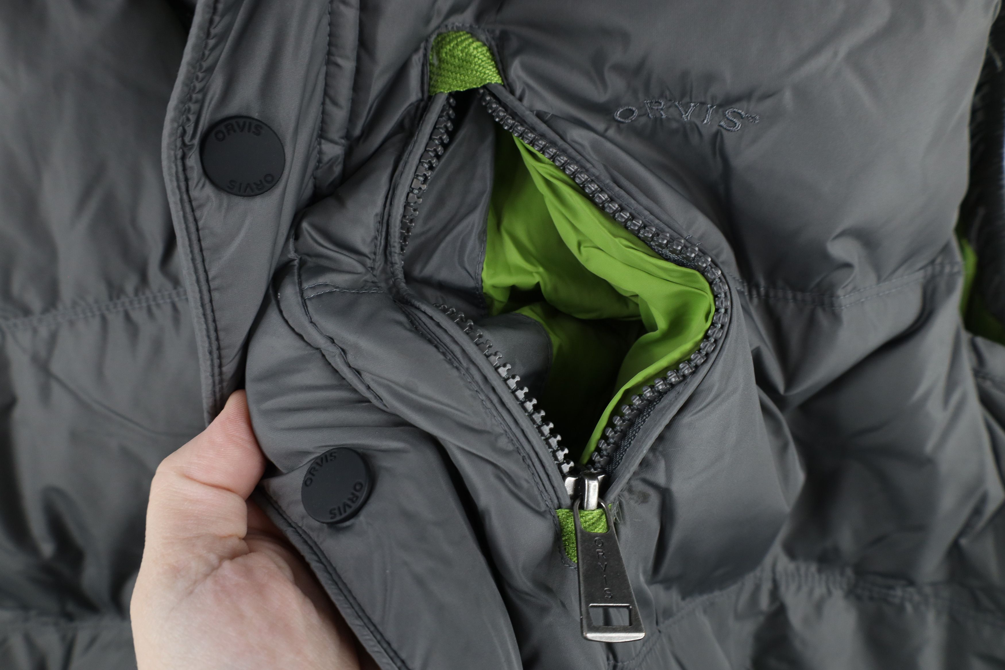 Orvis × Vintage Orvis Spell Out Duck Down Insulated Puffer Vest Jacket Gray Size US M / EU 48-50 / 2 - 6 Thumbnail