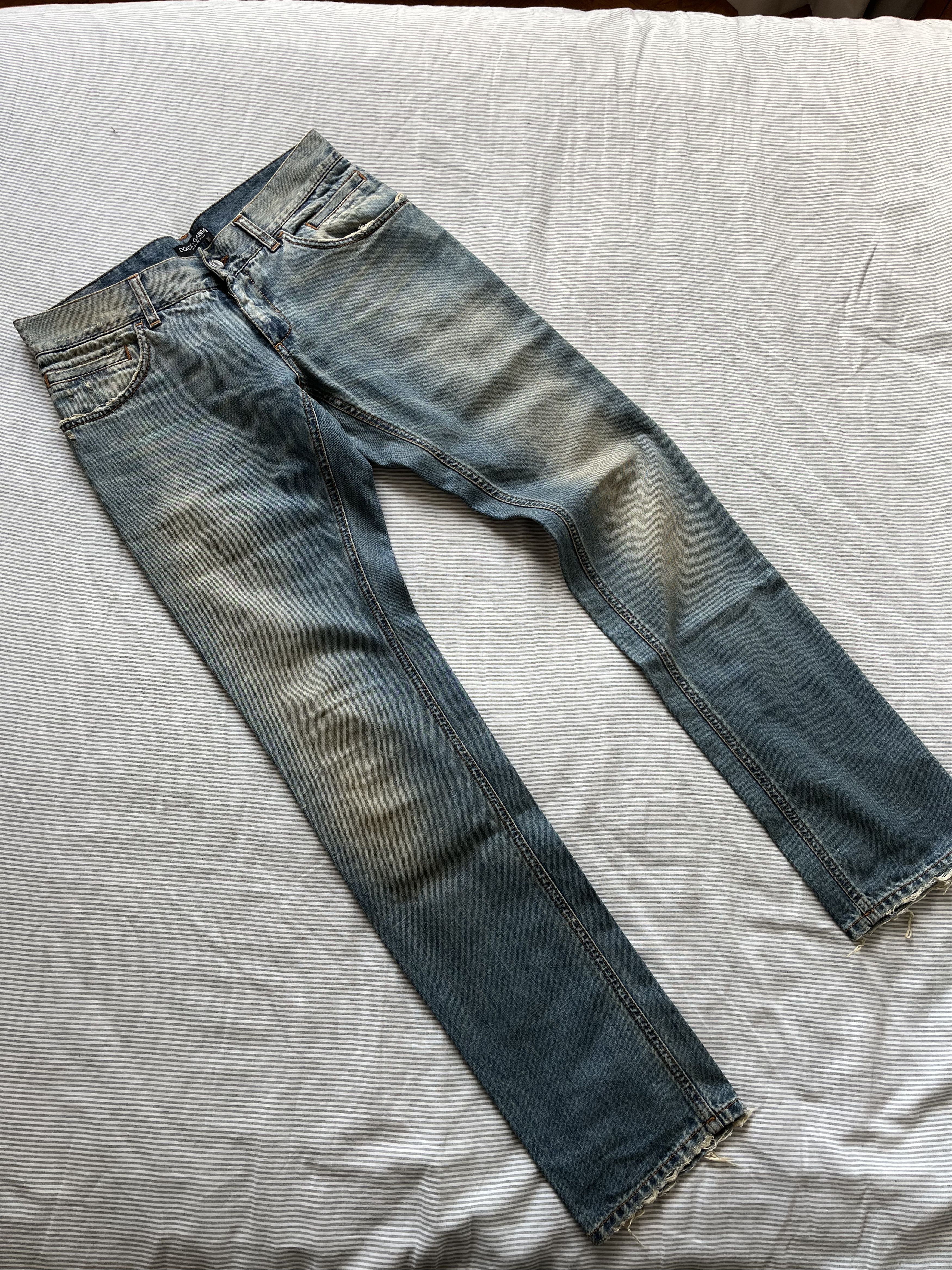 Dolce & Gabbana Dolce & Gabbana Light Wash Distressed Denim Jeans Size US 30 / EU 46 - 3 Thumbnail