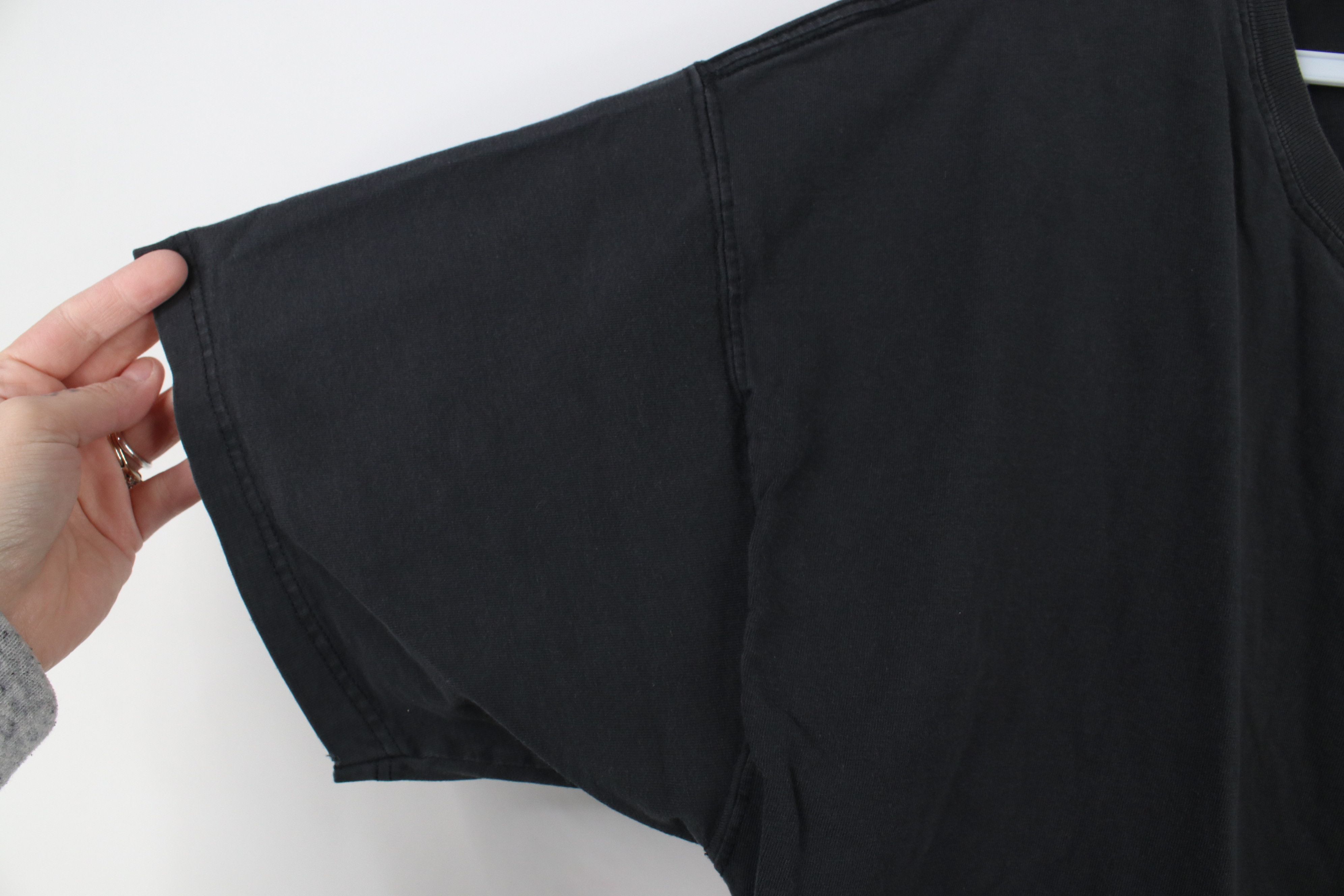 Vintage Vintage 90s Streetwear Blank Heavy Cotton T-Shirt Black Size US L / EU 52-54 / 3 - 10 Thumbnail