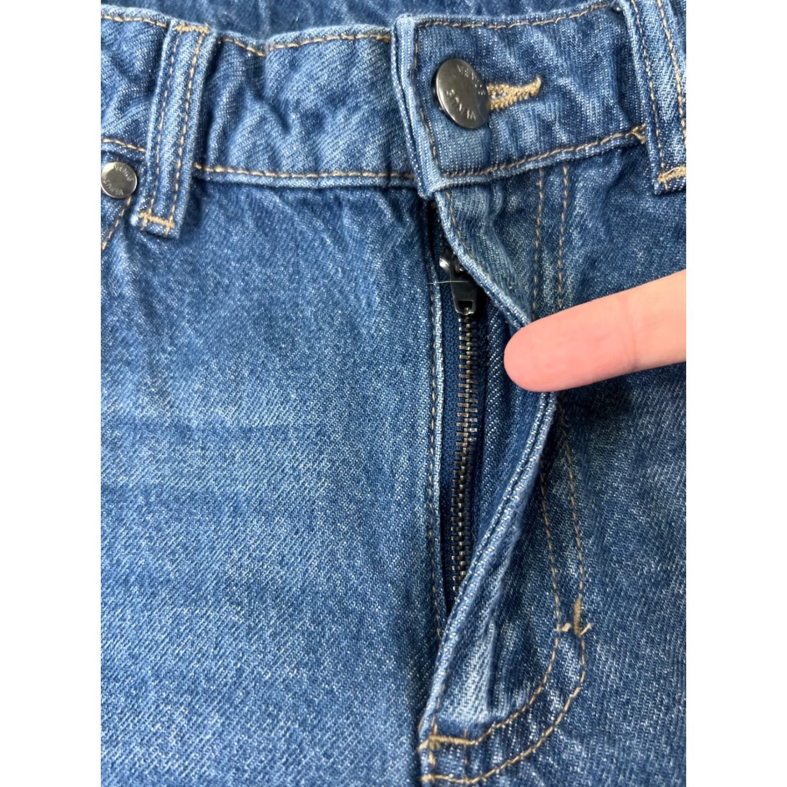 Venus Venus Jeans Womens 8 Blue Denim Flared Distressed Split Hem 28x32 Cotton Modern Womens Jeans Size 30" / US 8 / IT 44 - 5 Thumbnail