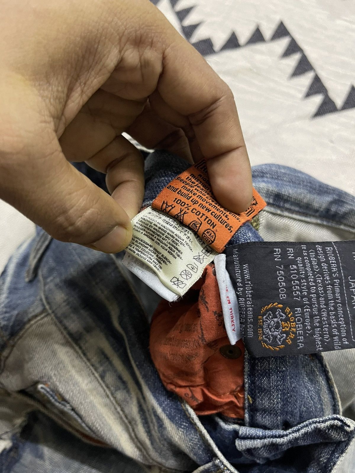 If Six Was Nine 2000s RIOBERA JEANS WASHABLE DISTRESSED JEANS RARE DESIGN Size US 30 / EU 46 - 16 Thumbnail