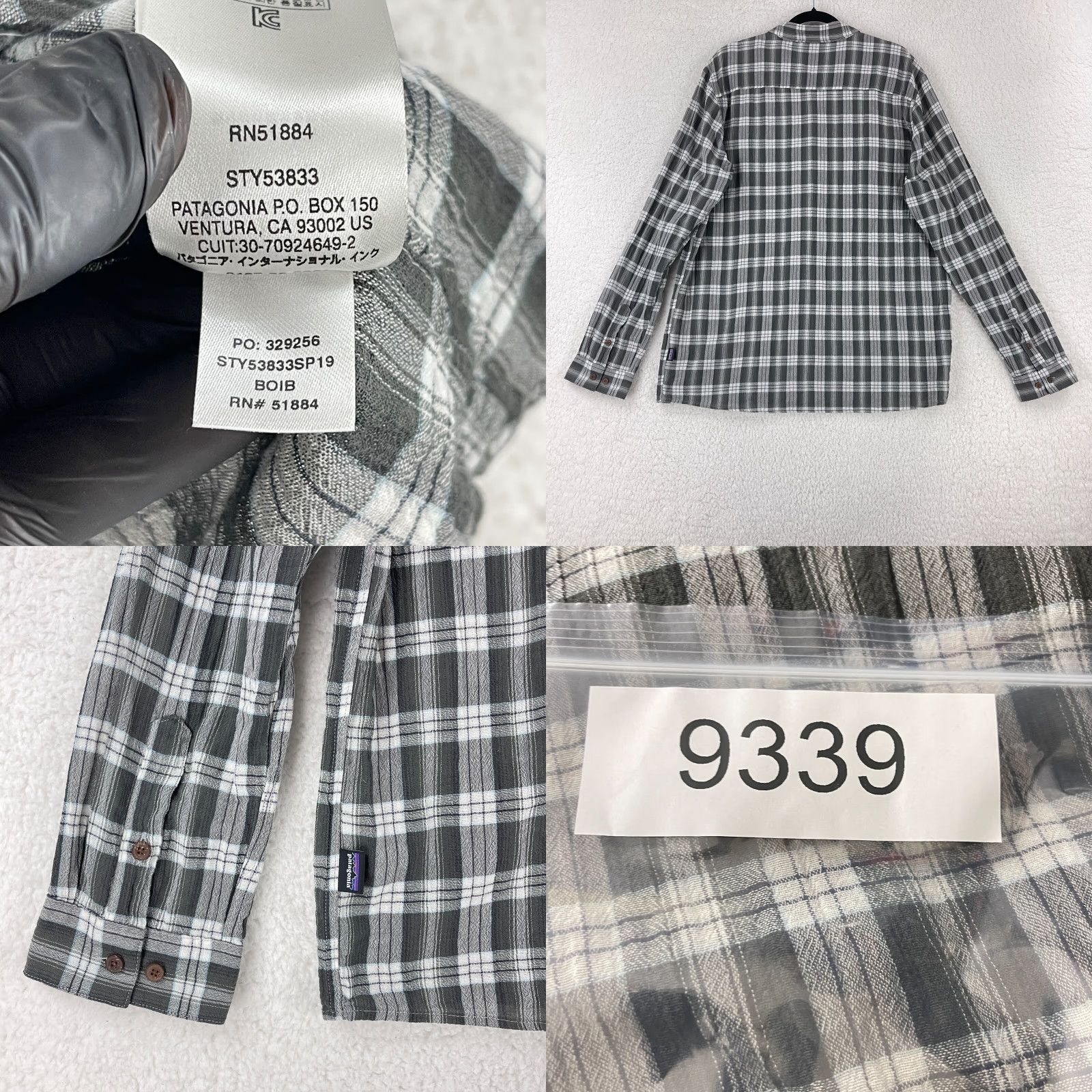Patagonia Patagonia Steersman Button-Up Shirt Mens XL Gray Plaid Long Sleeve Casual Size US XL / EU 56 / 4 - 9 Thumbnail