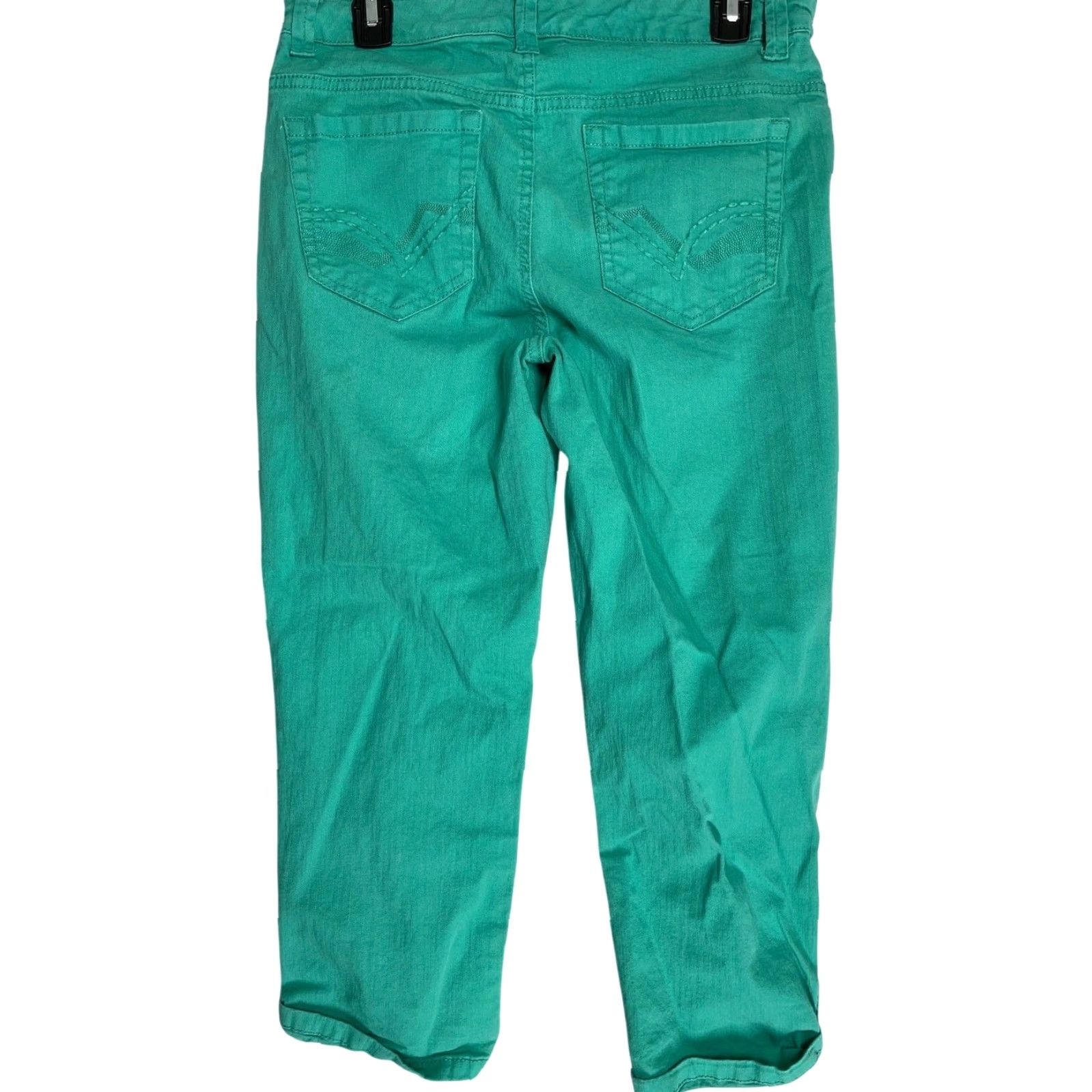 Nine West Nine West Jeans Womens Size 10 Green Mid Rise Cotton Blend Denim Ankle 5-Pocket Classic Preppy Y2K Retro Boys? Women? Wait. Size 32" / US 10 / IT 46 - 2 Thumbnail