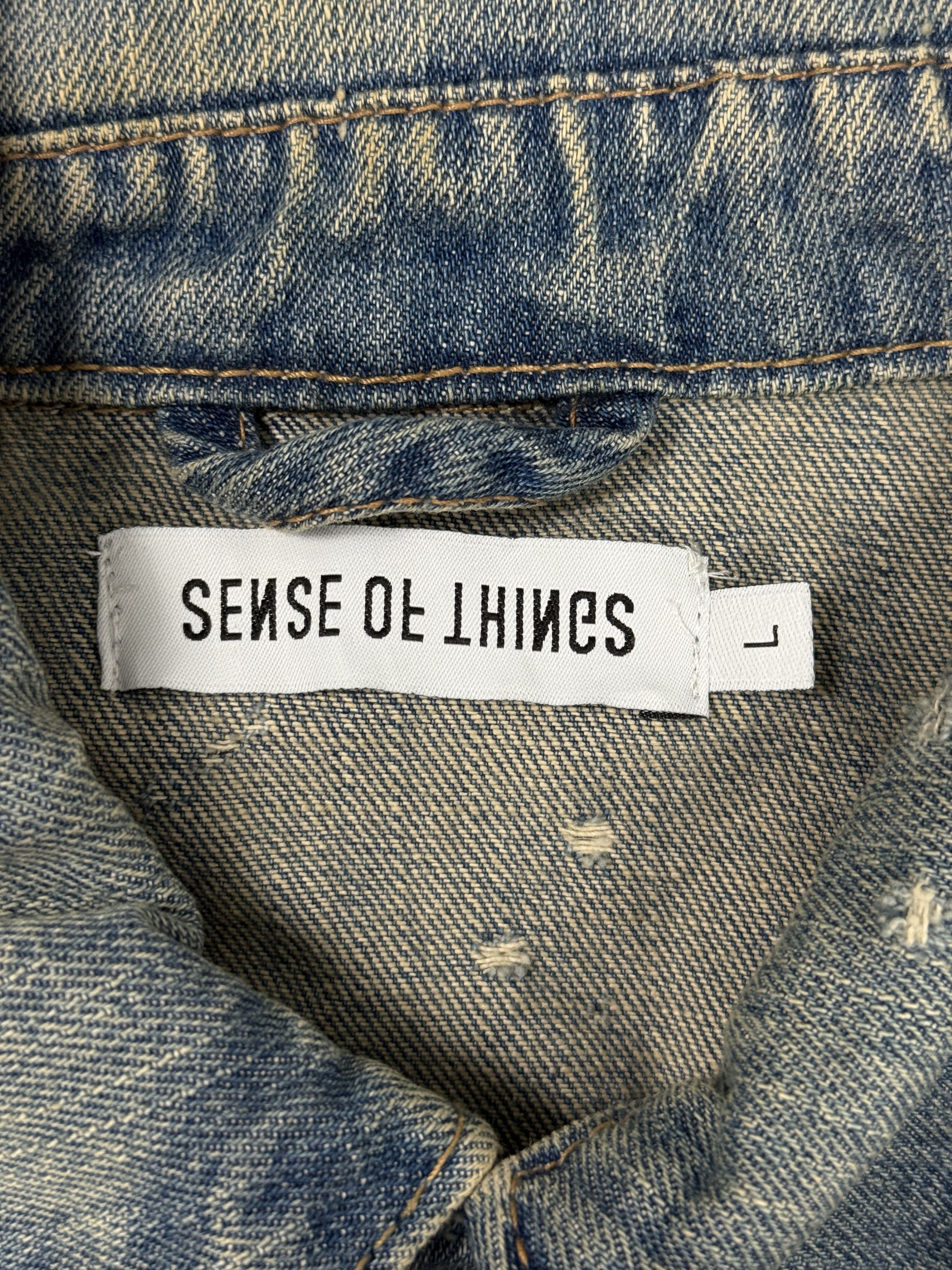 Vintage Sense of Things Avant Garde Denim Jacket Size US L / EU 52-54 / 3 - 8 Thumbnail