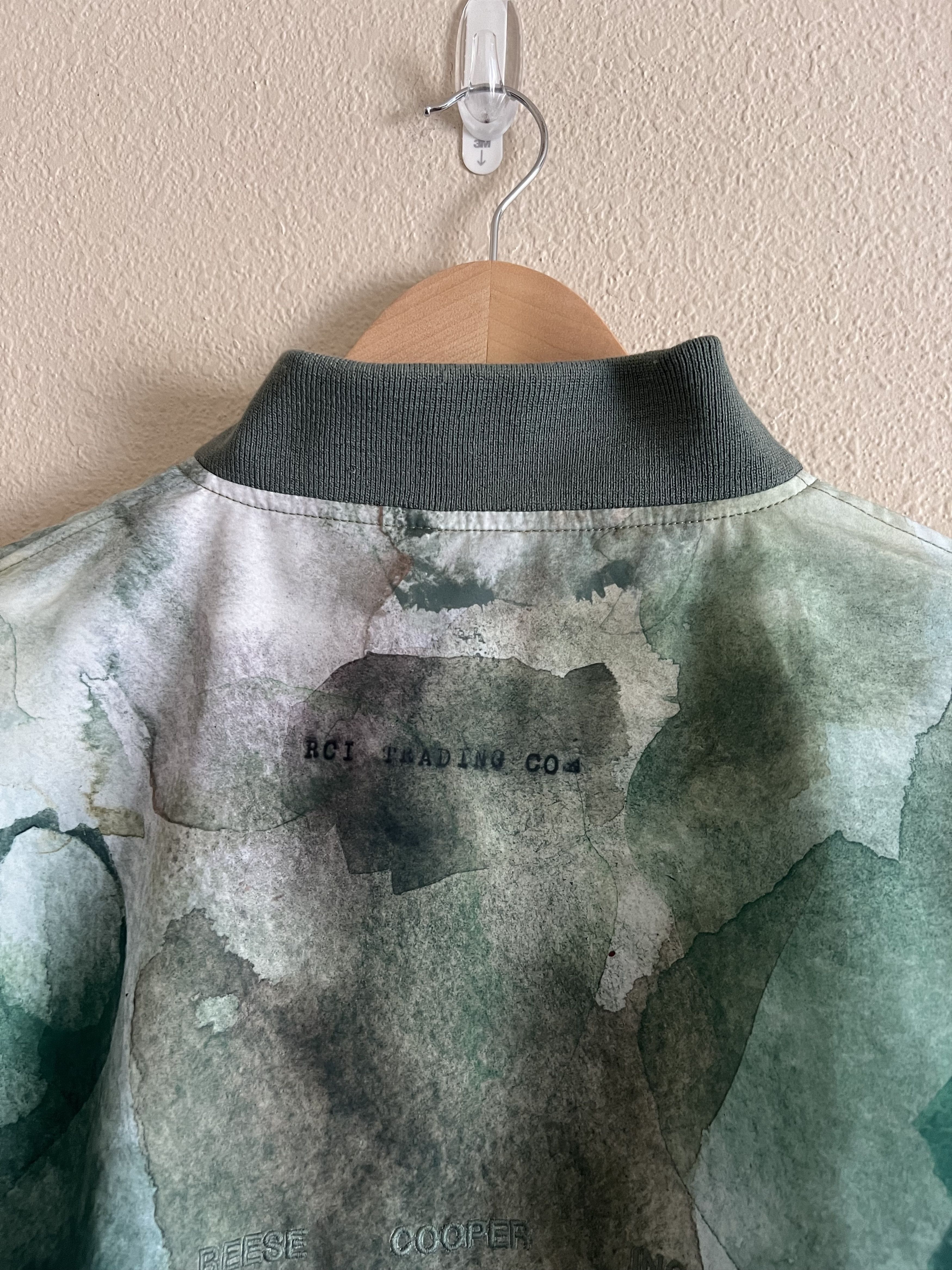 Reese Cooper Reese Cooper Watercolor Bomber Jacket in Green Size US L / EU 52-54 / 3 - 6 Thumbnail