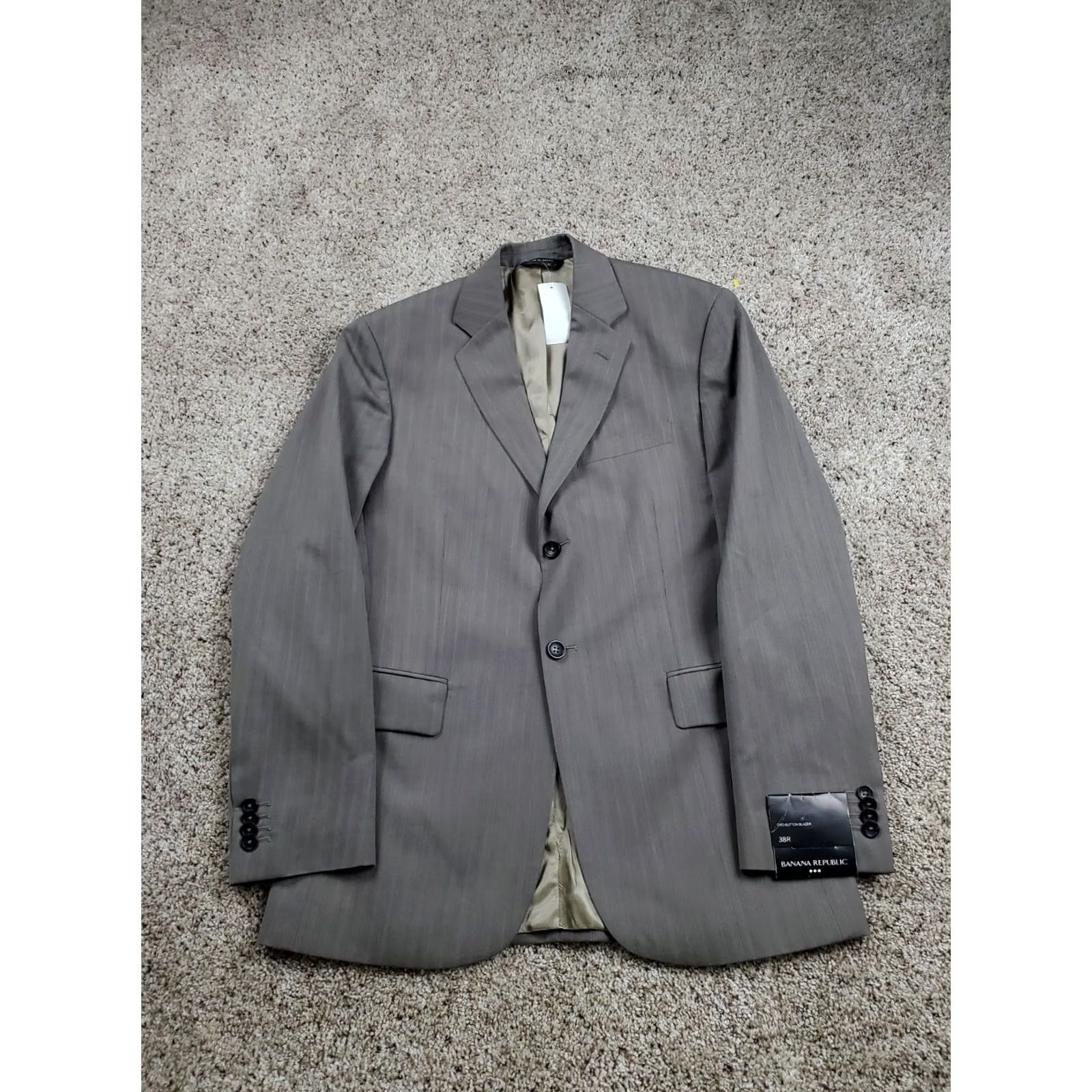 Banana Republic VINTAGE Banana Republic Blazer Jacket Mens Gray 2 Button NWT Size 38R Size 38R - 2 Thumbnail