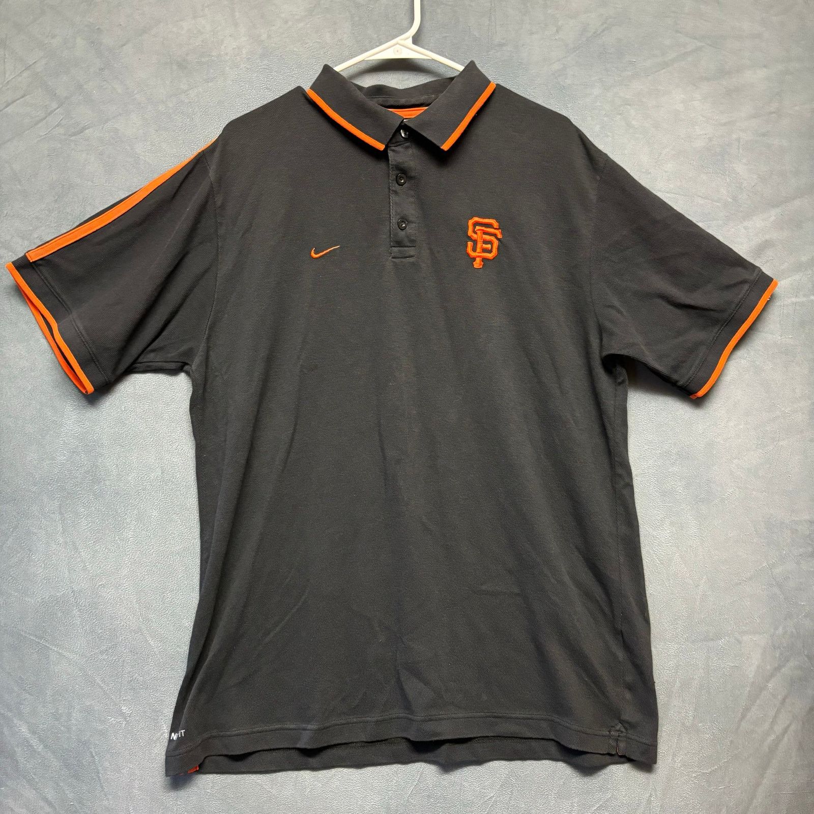 Nike Vintage Nike Team Giants Polo Mens XL Waffle Knit Francisco Size US XL / EU 56 / 4 - 12 Thumbnail