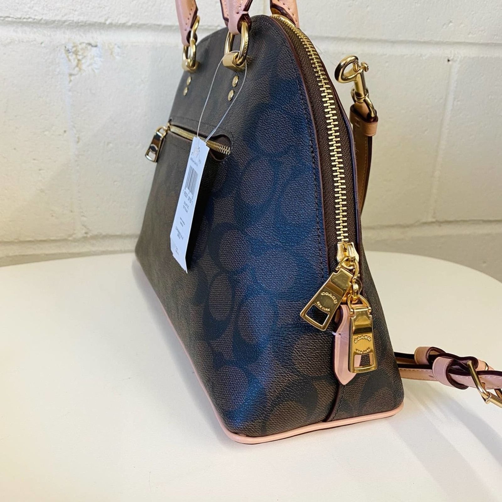 Coach COACH 2558 KATY SATCHEL IN SIGNATURE CANVAS GOLD/BROWN Size ONE SIZE - 6 Thumbnail