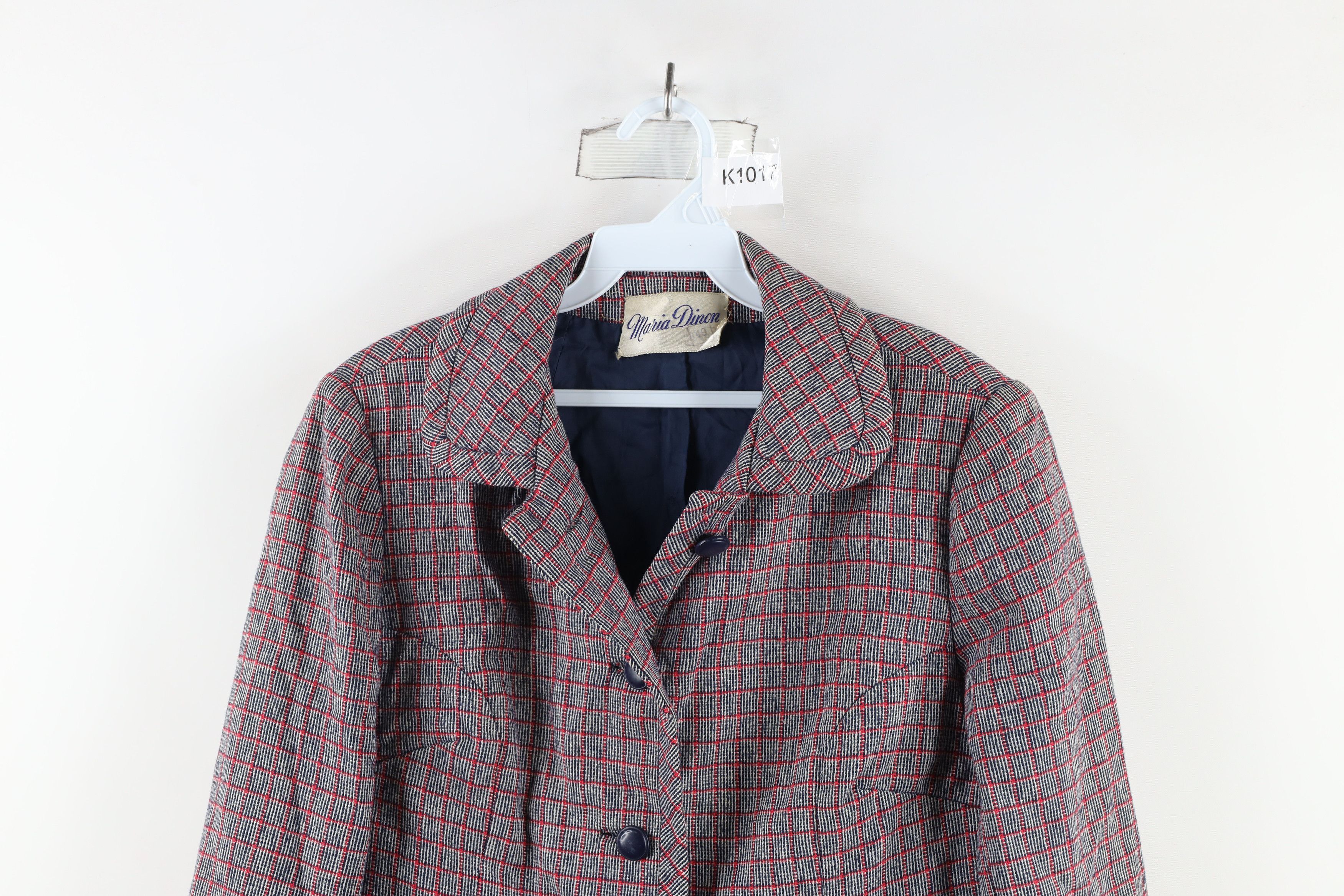 Vintage Vintage 50s 60s Rockabilly Wool Blazer Jacket Plaid USA Size M / US 6-8 / IT 42-44 - 2 Thumbnail