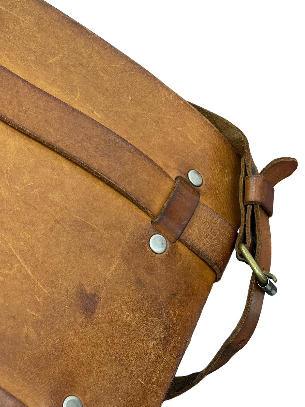 Genuine Leather Full Leather Patina Vtg Herz Japan Handmade Satchel Bag 1🟩 Size ONE SIZE - 20 Thumbnail
