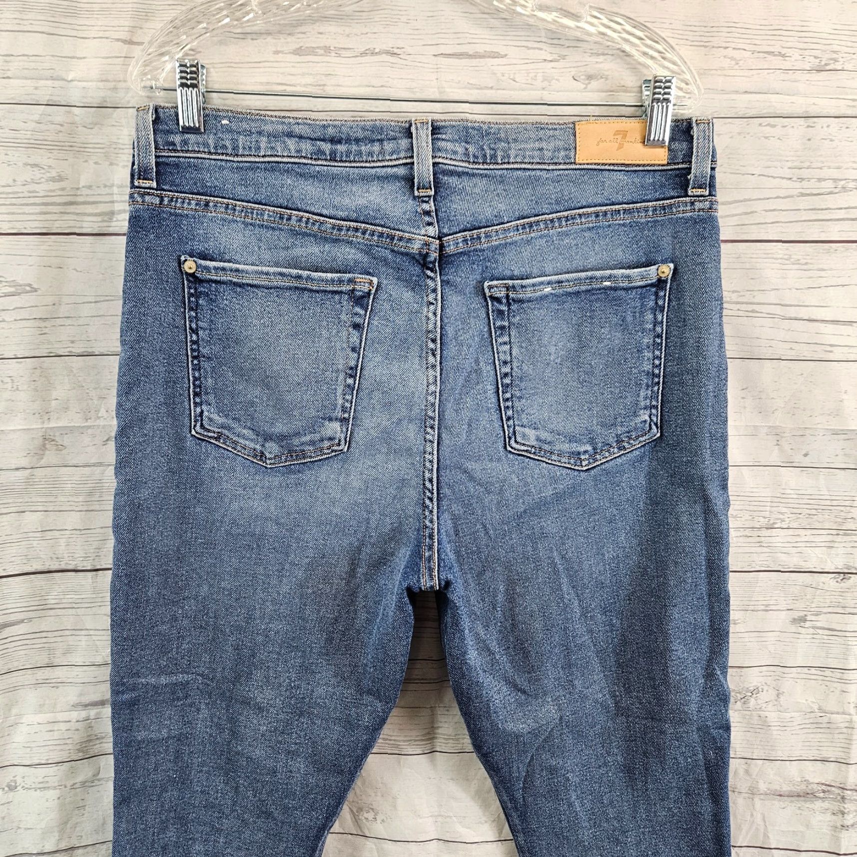 7 For All Mankind 7 For All Mankind Womens Luxe Vintage High Waist Ankle Skinny Jeans Sz 32 Blue Size 24" / US 00 / IT 34 - 4 Thumbnail