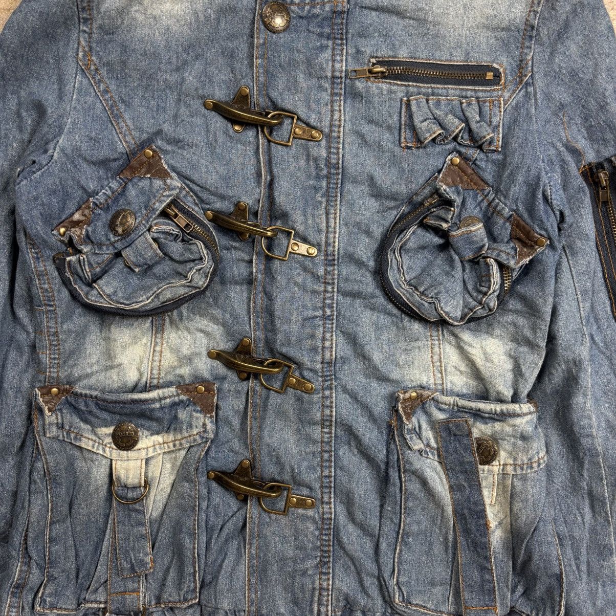 GOA 2000s Garula - Apocalypse Fireman Clasp Denim Hooded Jacket Size US M / EU 48-50 / 2 - 6 Thumbnail