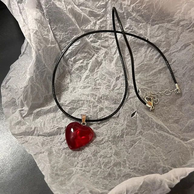 Vintage Vintage Red Heart Neacklace For Woman | Grailed