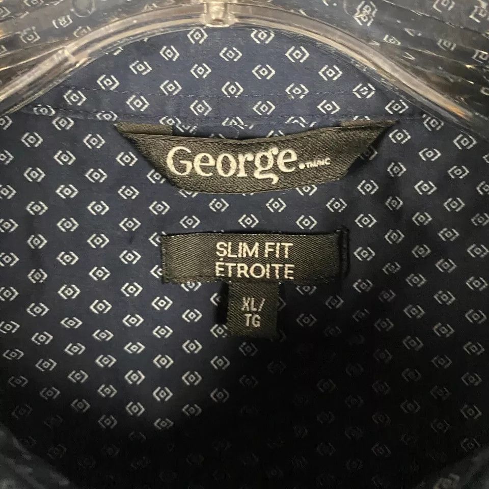 George George Button Up Shirt Men's XL Slim Fit Long Sleeve Cotton Size US XL / EU 56 / 4 - 3 Thumbnail