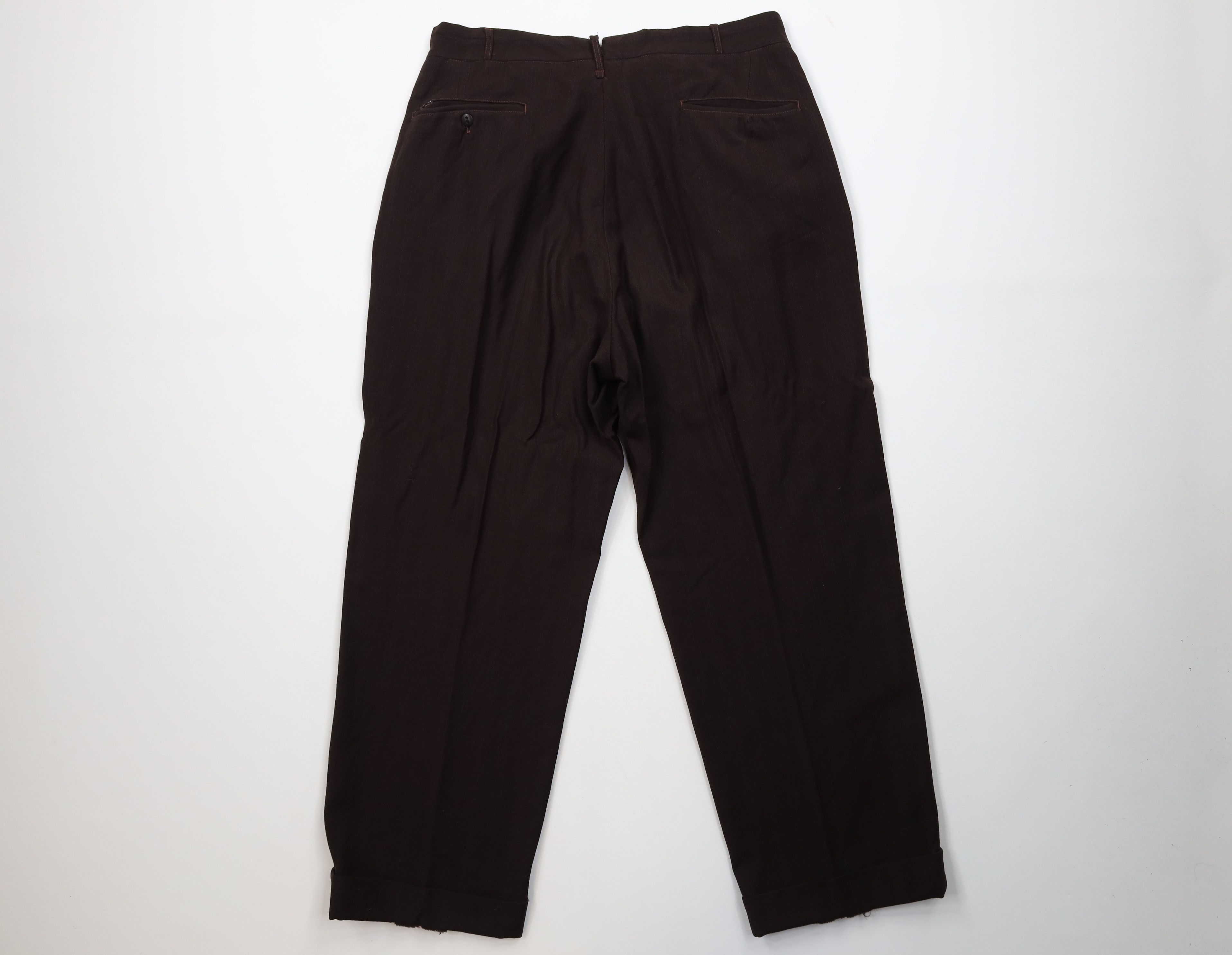 Vintage Vintage 30s 40s Wool Striped Chino Pants Button Fly USA Size US 32 / EU 48 - 10 Thumbnail