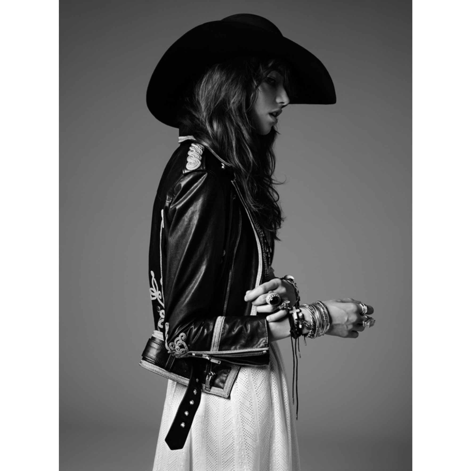 Saint Laurent Paris Saint Laurent Paris SS15 "Psych Rock" Officer Leather Jacket Size XS / US 0-2 / IT 36-38 - 3 Thumbnail