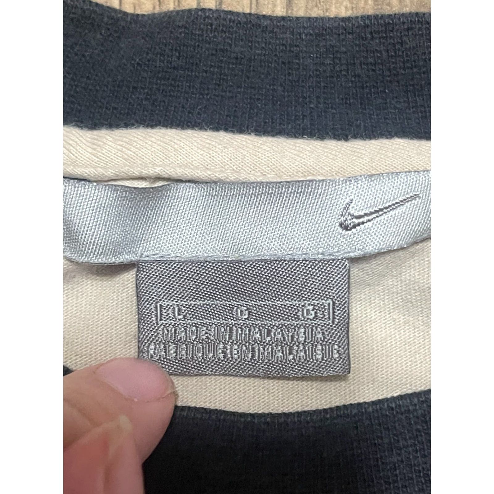Nike Nike Shirt, Men, Size L, Round Neck, Short Sleeve, Black Tan, Solid, T-Shirt, Regular, Nike Man Shirt L Black Tan Round Neck Short Sleeve Size US L / EU 52-54 / 3 - 6 Thumbnail