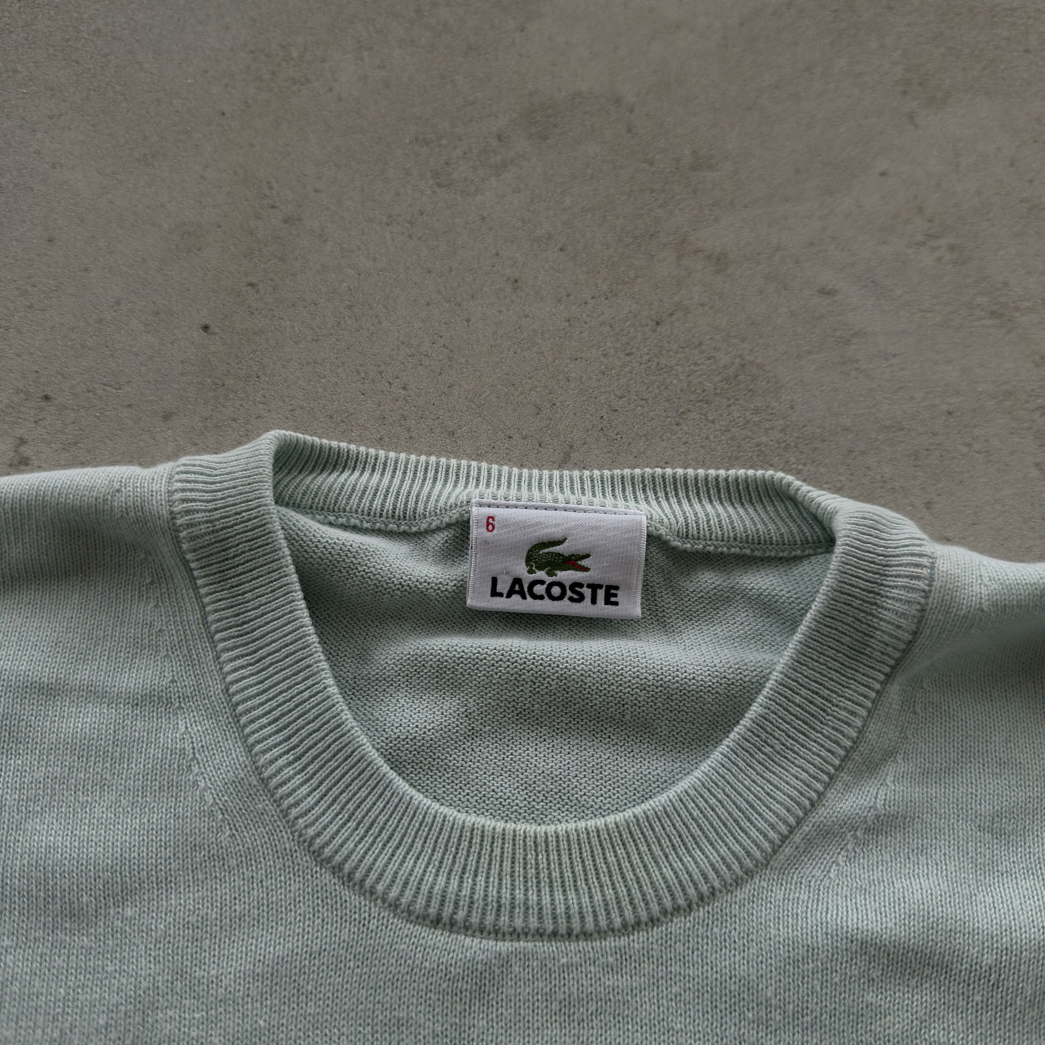 Lacoste Vintage Lacoste Knit Crewneck Sweater Mint Green Size 6 XL Size US XL / EU 56 / 4 - 5 Thumbnail