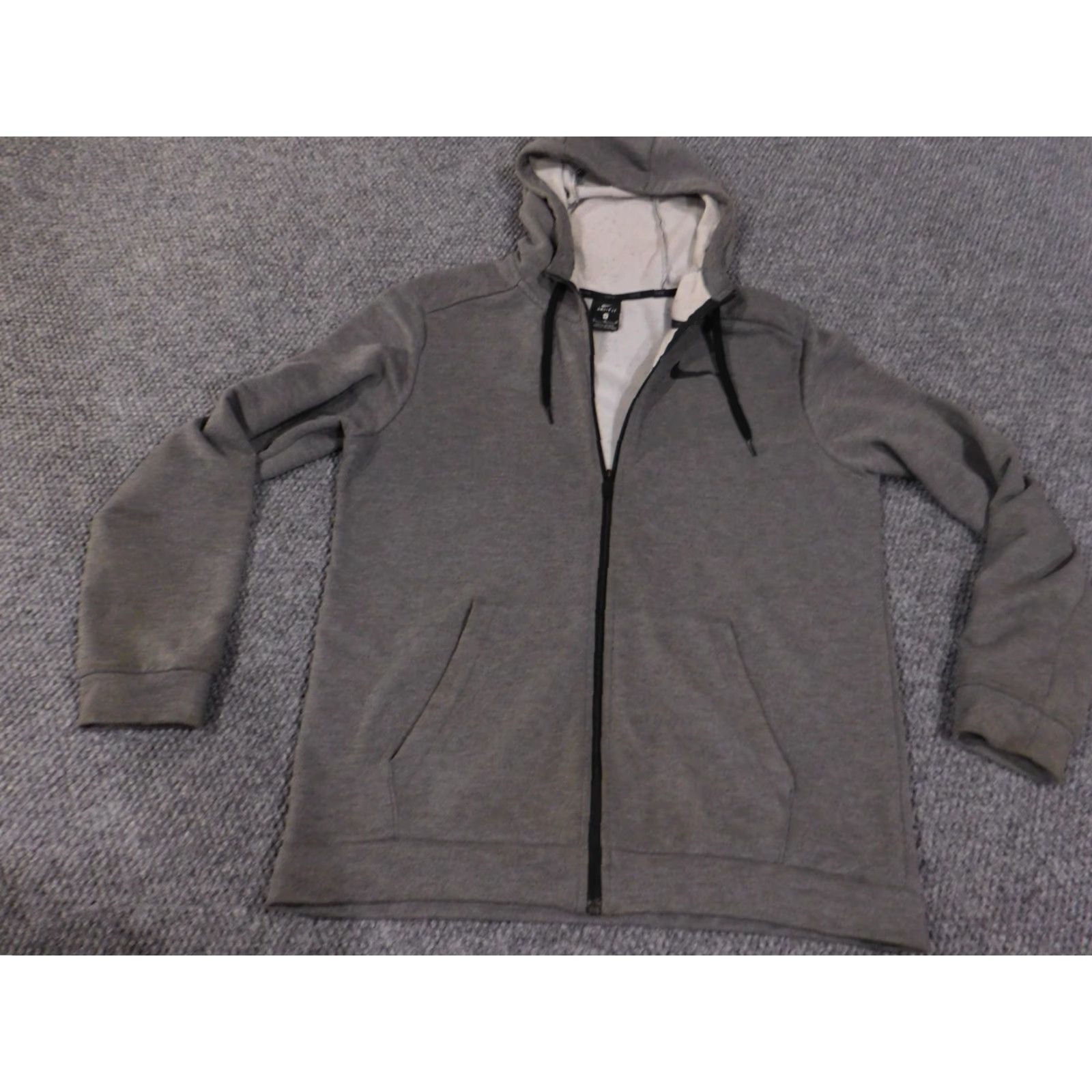 Nike Nike Hoodie Mens Medium Gray Swoosh Logo Pullover Sweatshirt Full Zip Active Size US M / EU 48-50 / 2 - 4 Thumbnail