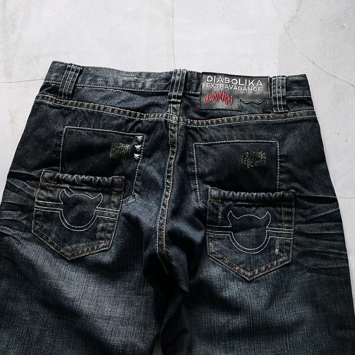 20471120 Distressed If Six Was Nine Style Punk Jeans LGB Y2K Size 30" / US 8 / IT 44 - 4 Thumbnail