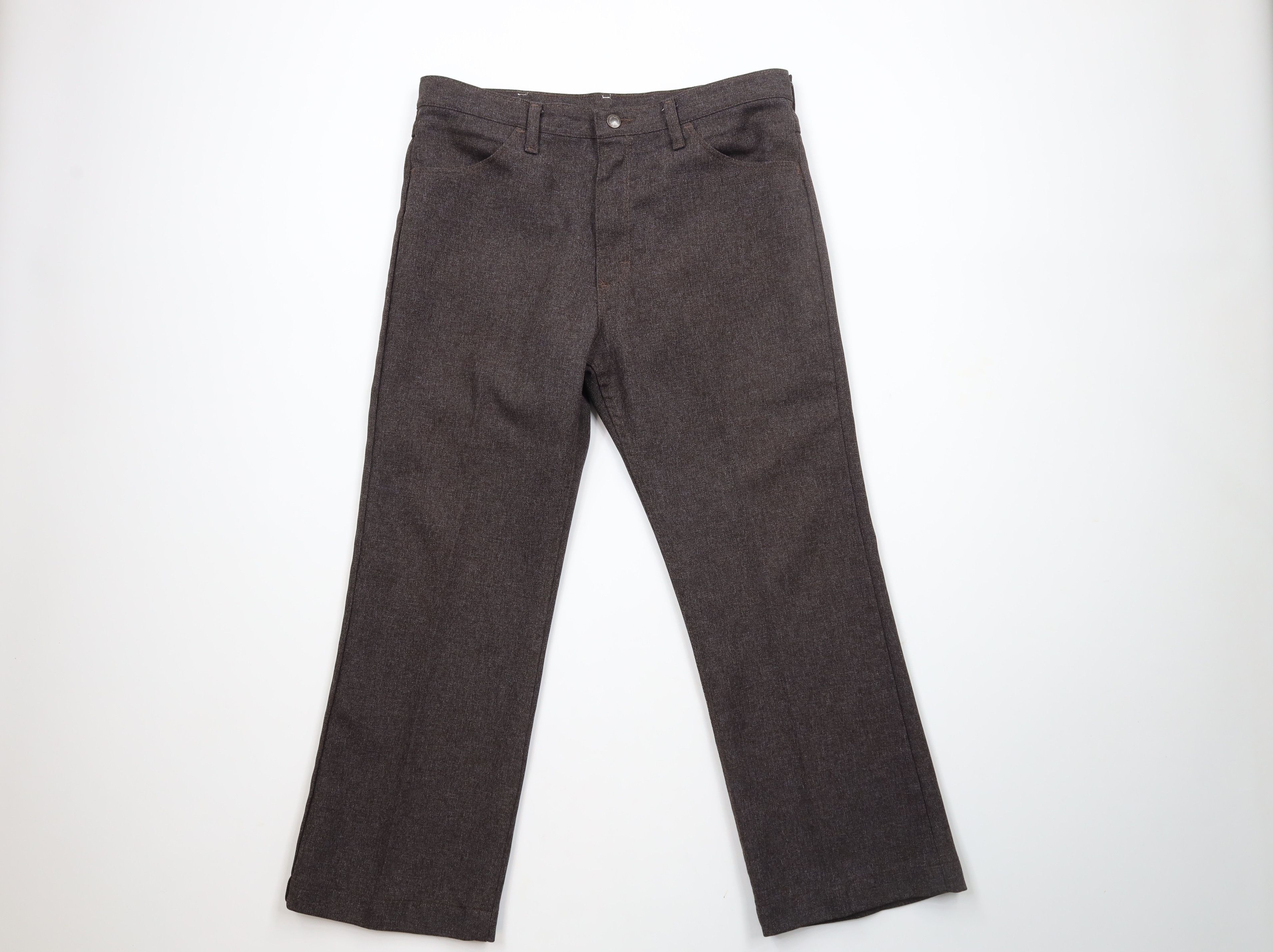 Vintage × Wrangler Vintage 90s Wrangler Wide Leg Western Pants Heather Brown Size US 34 / EU 50 - 1 Thumbnail