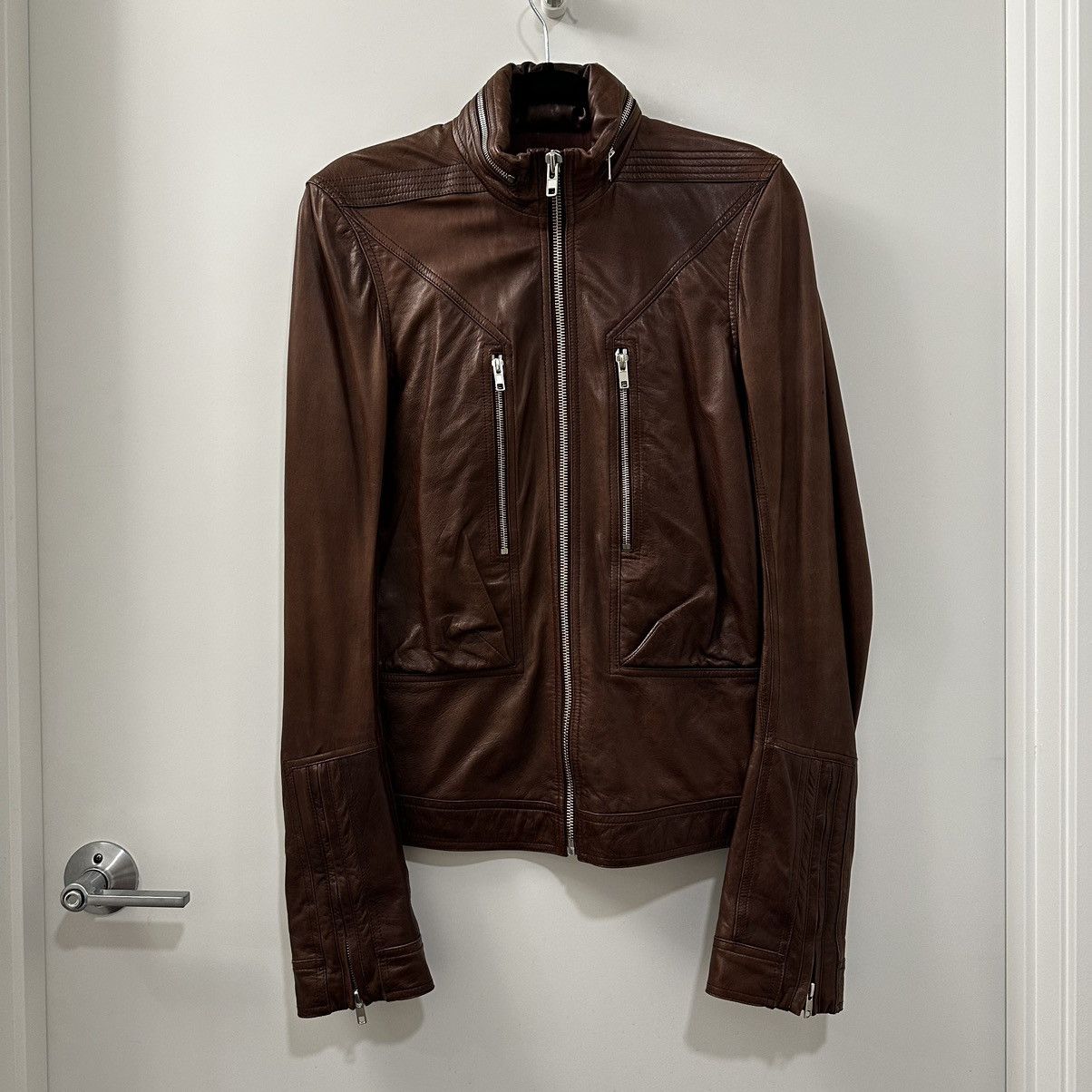 Rick Owens Rick Owens lamb leather jacket with hood Size US M / EU 48-50 / 2 - 1 Thumbnail