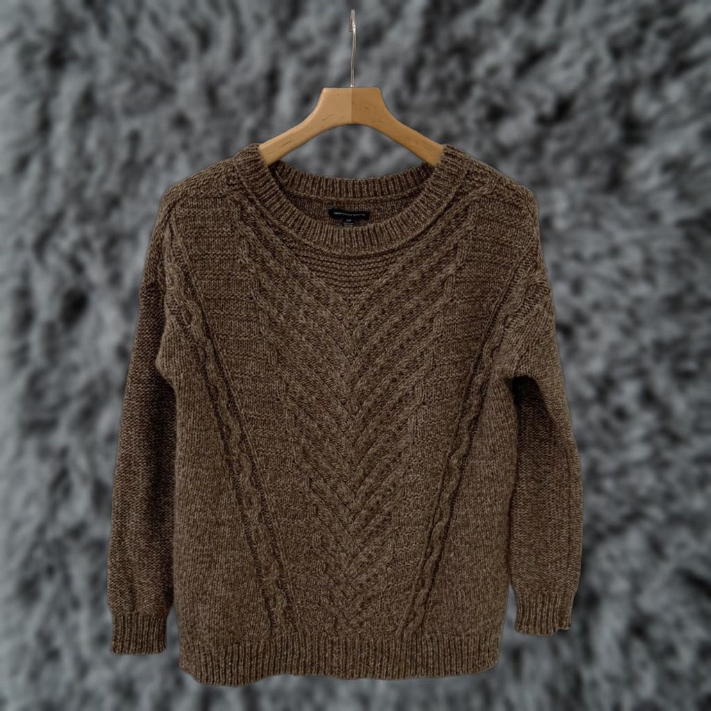 American Eagle Outfitters American Eagle Oversized Knit Sweater Brown Small Womens Size S / US 4 / IT 40 - 1 Thumbnail