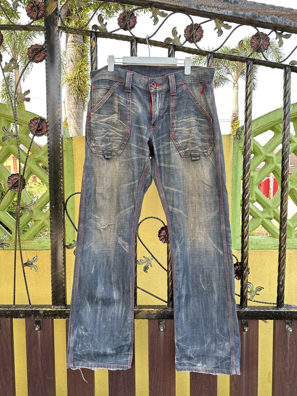 Kapital 💥Edwin Blue Trip 503💥 Crazy Design Edwin Carpenter💥 Size US 34 / EU 50 - 16 Thumbnail
