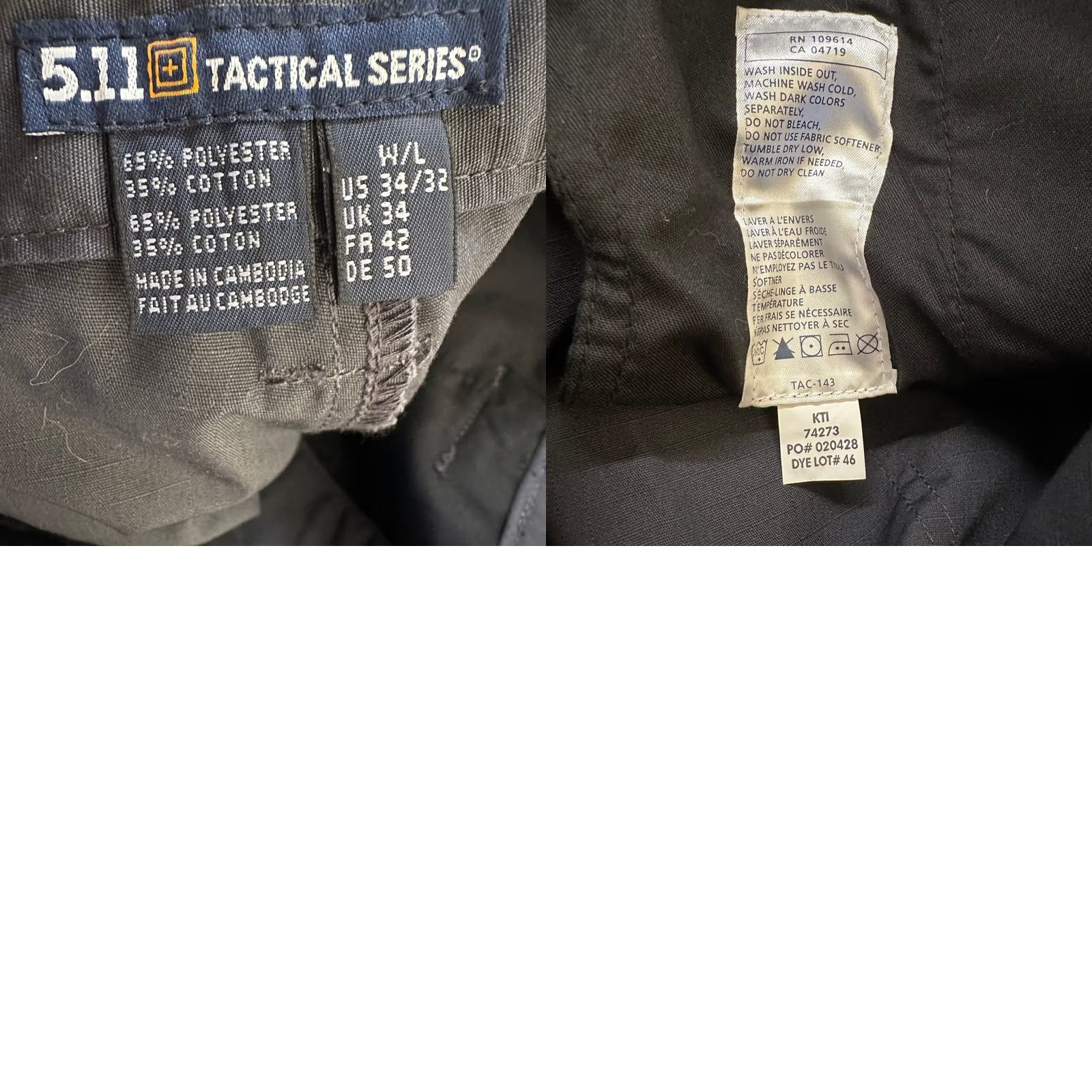 Vintage 5.11 Tactical Series Mens Cargo Pants Gray Ripstop 34x32 Utility Work Trousers Size US 34 / EU 50 - 8 Thumbnail