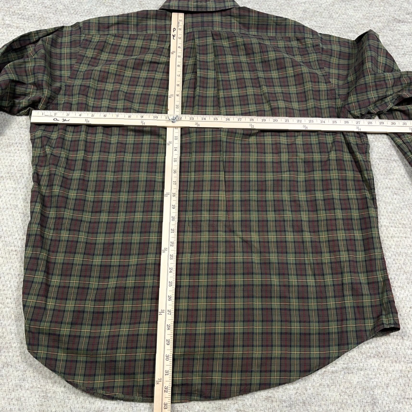 Ralph Lauren Ralph Lauren Shirt Men XL Olive Green Plaid Classic Fit Button Up Pony Colorful, Preppy, Modern Mens XXL? Size US XL / EU 56 / 4 - 6 Thumbnail