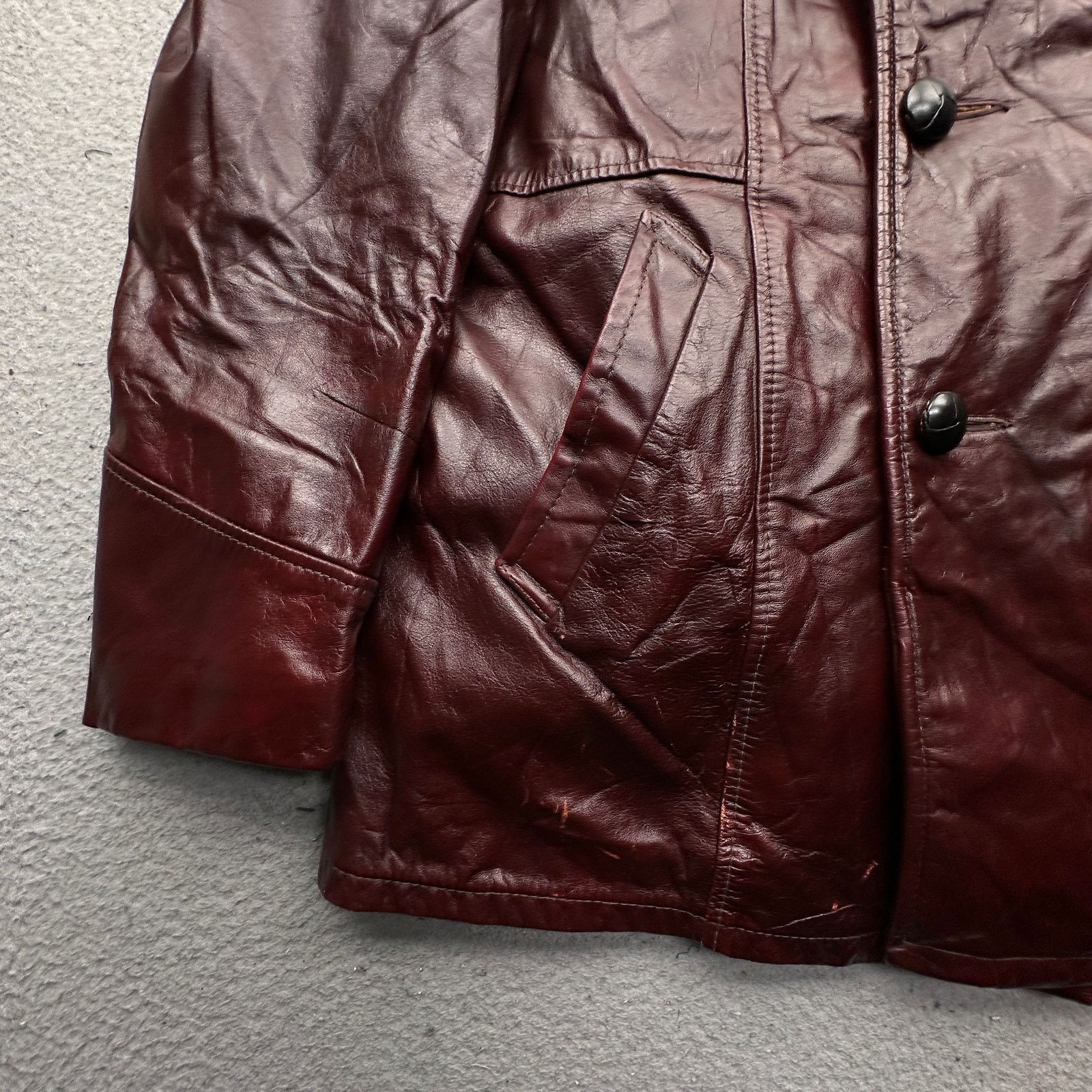 Schott Vintage Schott Bros Double Breasted Peacoat Leather Coat 44 Size US L / EU 52-54 / 3 - 13 Thumbnail