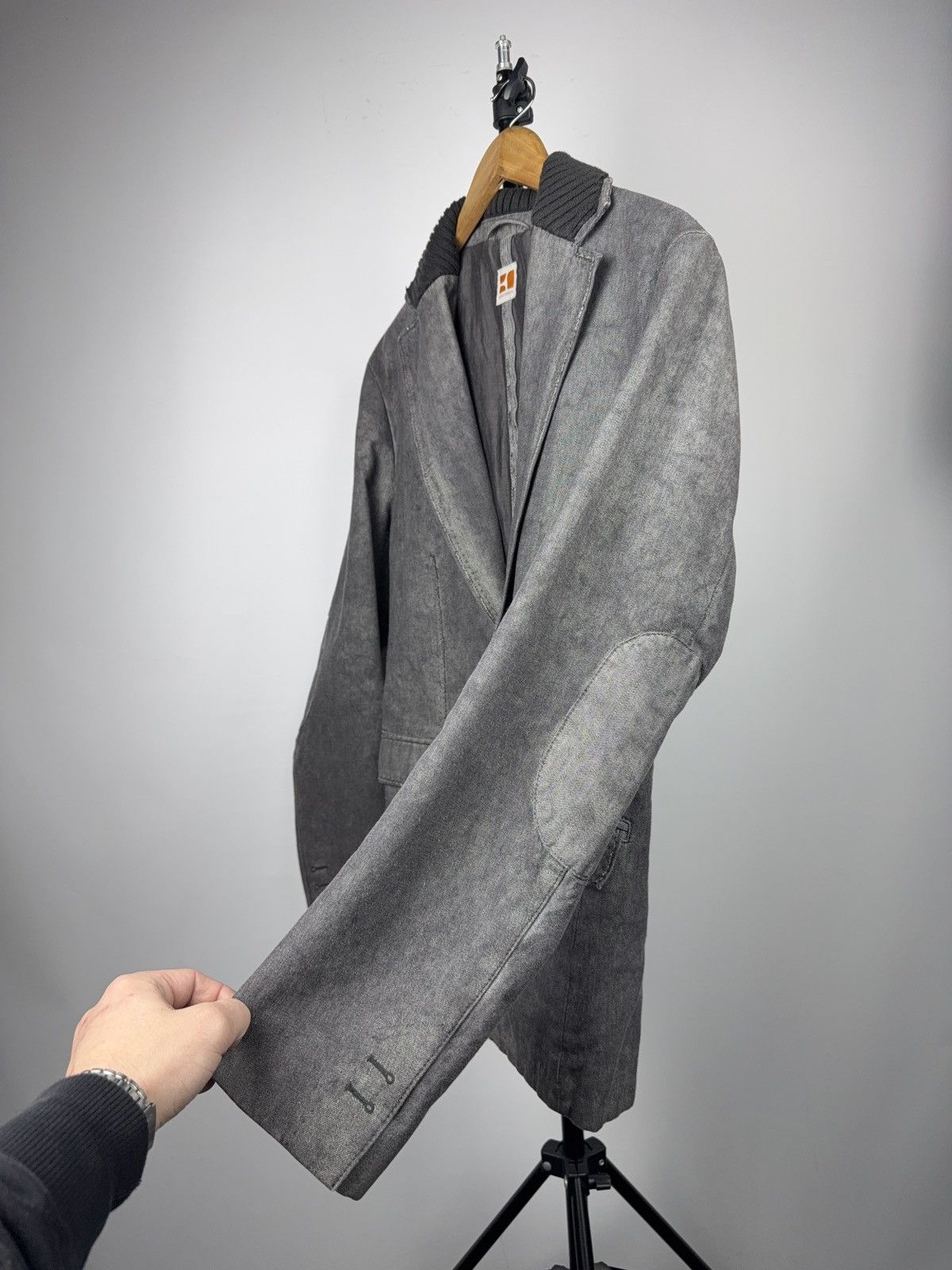 Hugo Boss 00s Luxury Boss Orange Washed Grey Casual Tailored Blazer M Size 38R - 7 Thumbnail