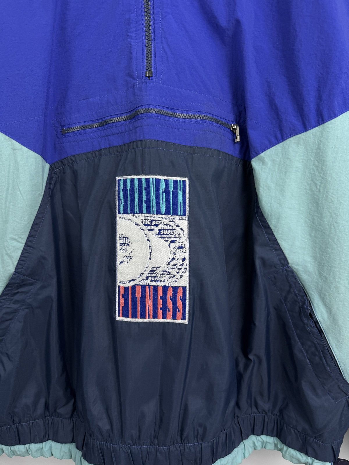 Nike × Vintage 🇺🇸Vintage 80s Nike Strength Fitness Archive Anorak Jacket Y2K Size US XL / EU 56 / 4 - 4 Thumbnail