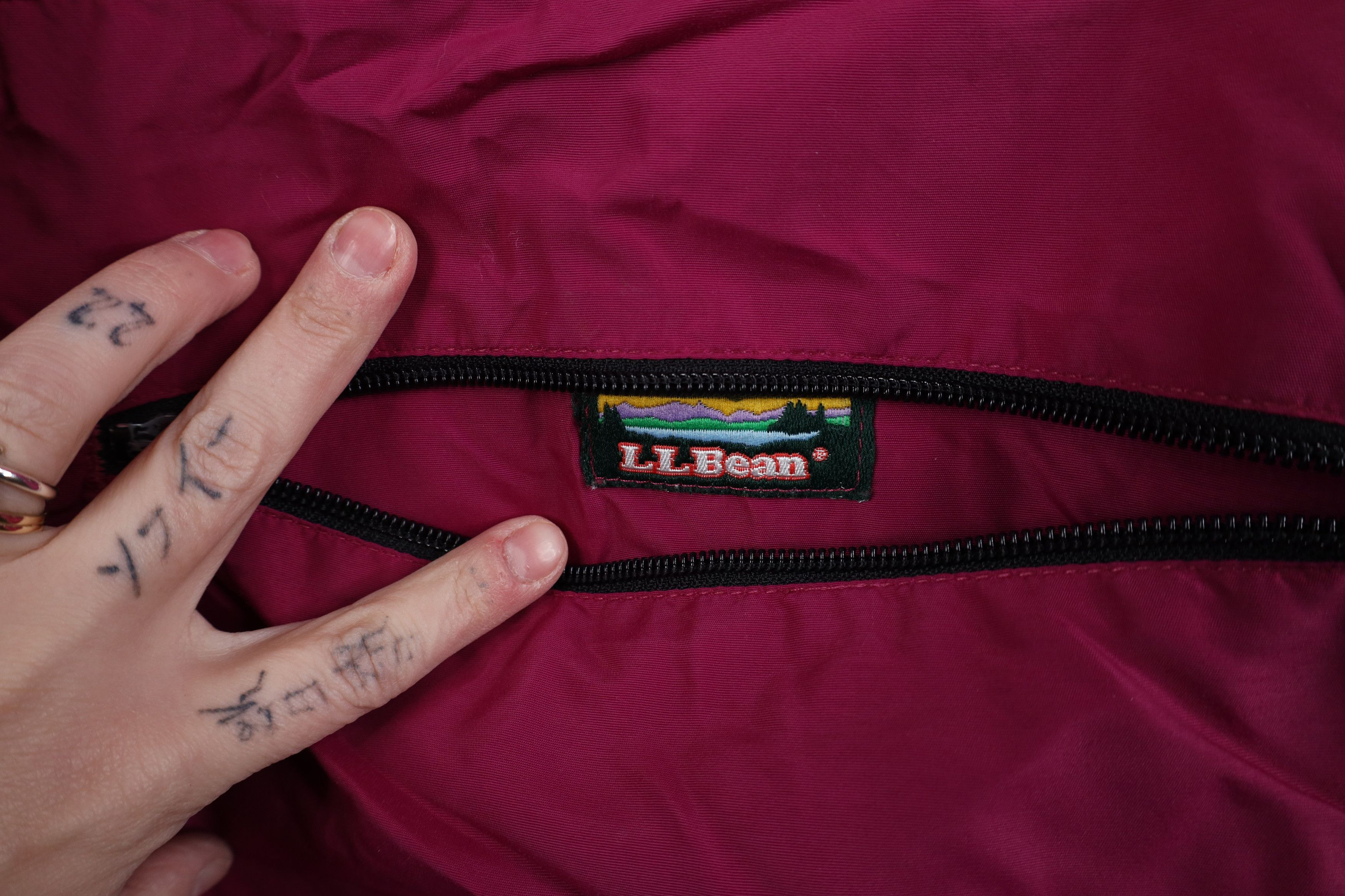 L.L. Bean Vintage 90s LL Bean Spell Hooded Packable Anorak Jacket Pink Size M / US 6-8 / IT 42-44 - 6 Thumbnail