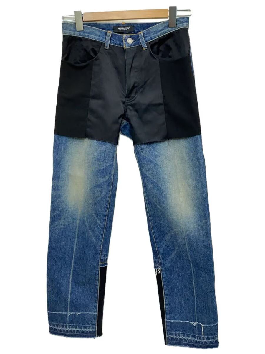 Undercover AW21 Hybrid Silk Panel Denim Jeans Size US 27 - 1 Thumbnail