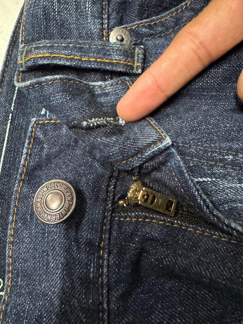 Japanese Brand INSANE Vintage Japanese Bison Sick Washed Bootcut Jean Rare Size US 35 - 9 Thumbnail