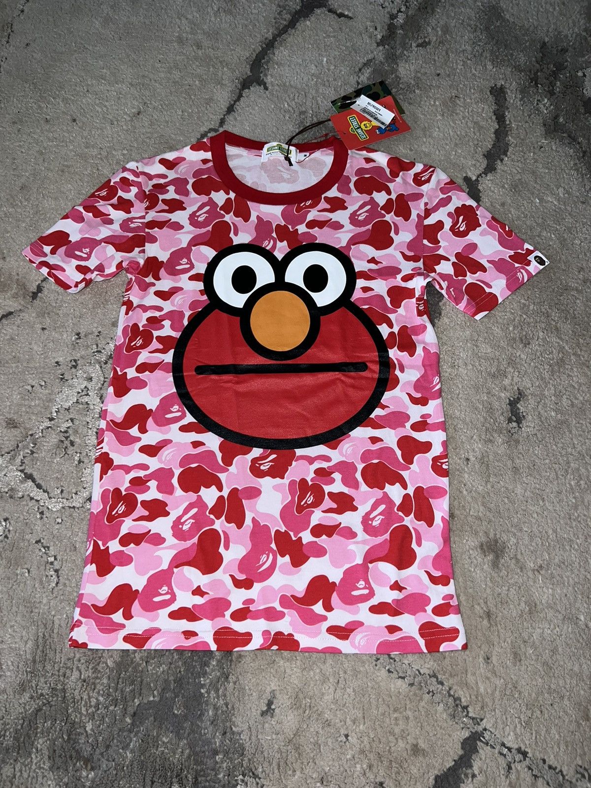 BAPE x Sesame Street Milo & Elmo Tee Black Men's - FW19 - GB