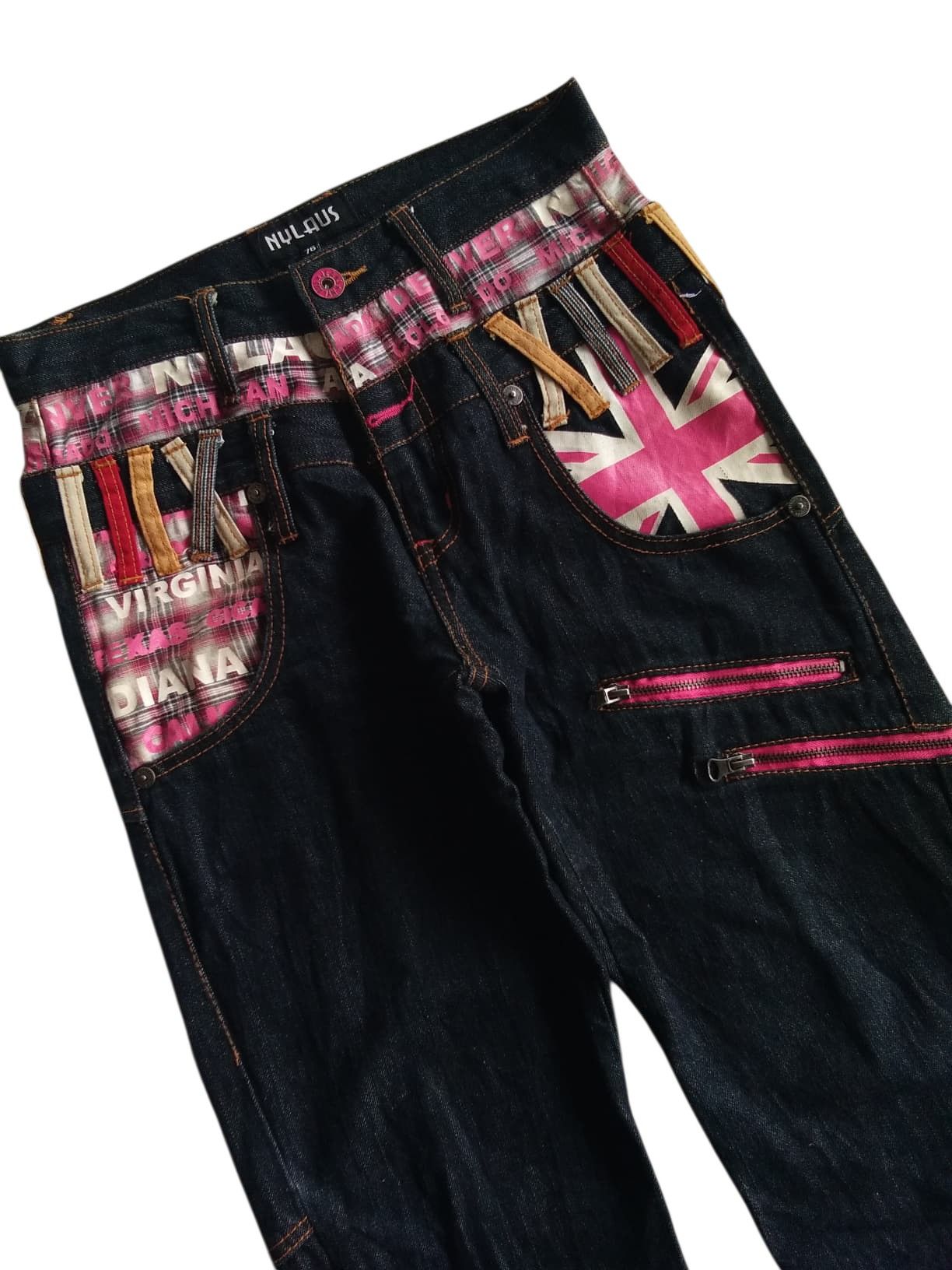 PPFM DOUBLE WAIST💥NYLAUS PUNK STYLE JAPANESE DENIM Size US 29 - 8 Thumbnail