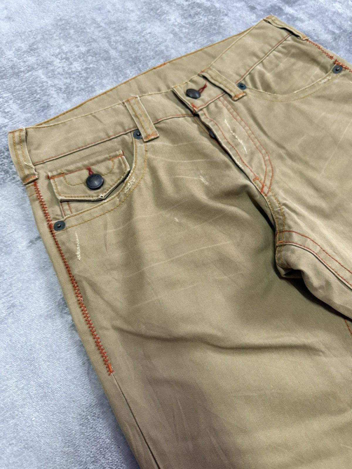 20471120 × 5351 POUR LES HOMMES × Beauty Beast 291285=Homme Flared Contrast Stitch Pants Size US 30 / EU 46 - 8 Thumbnail