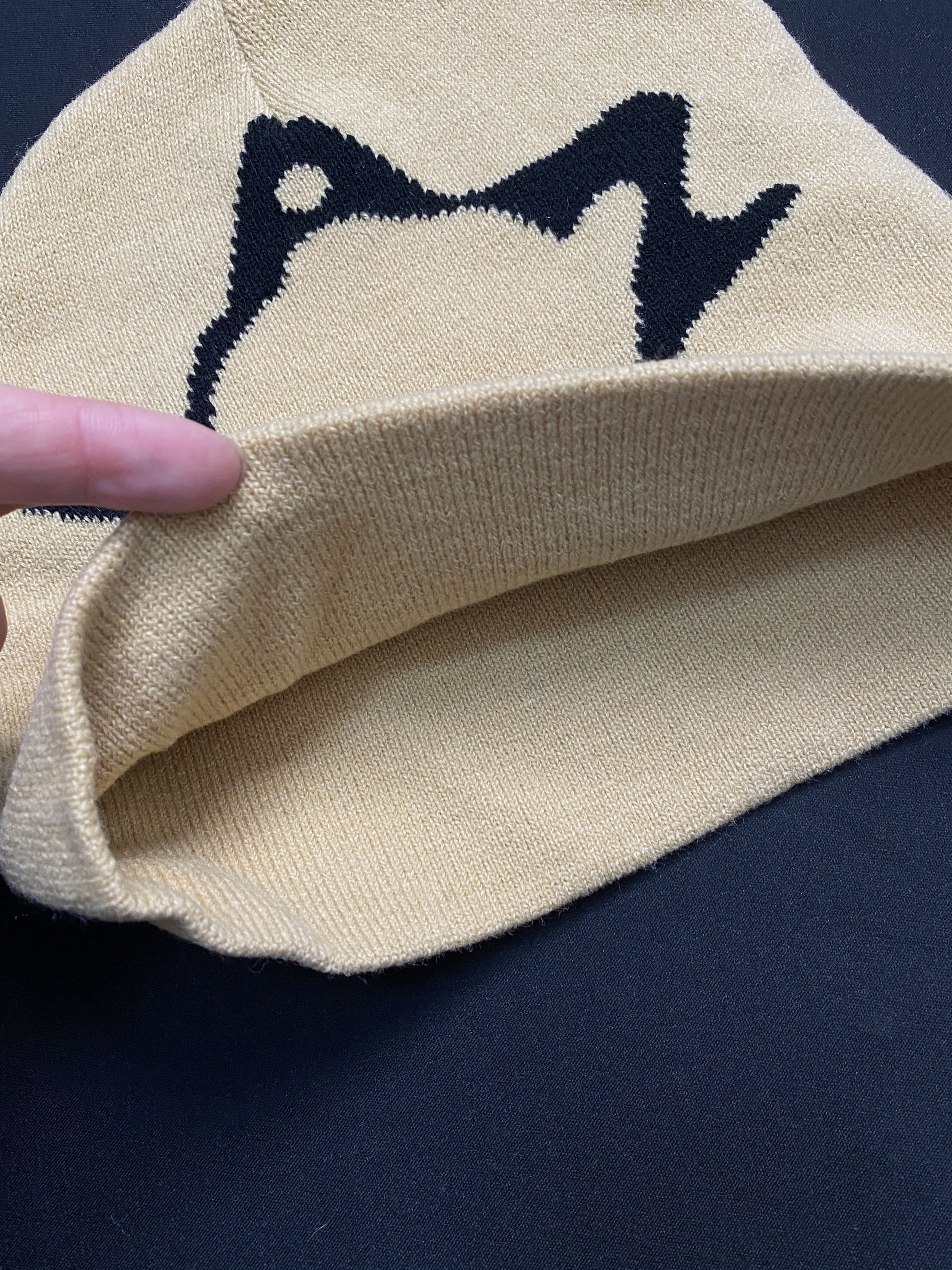 Japanese Brand Rare Jigglypuff Graphic No Cuff Knit Black Beanie OS Size ONE SIZE - 6 Thumbnail