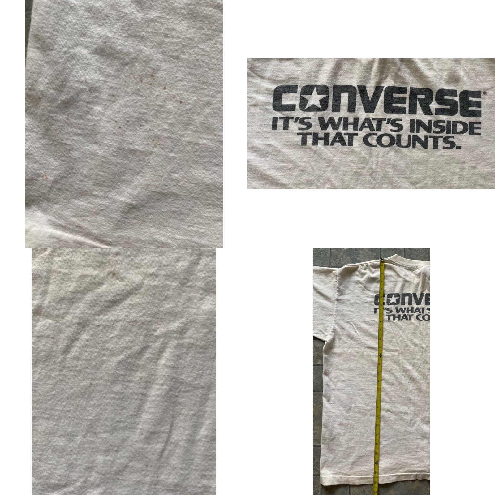 Converse VINTAGE Converse T-Shirt Shirt Men L White Volleyball USA Made Size US L / EU 52-54 / 3 - 8 Thumbnail