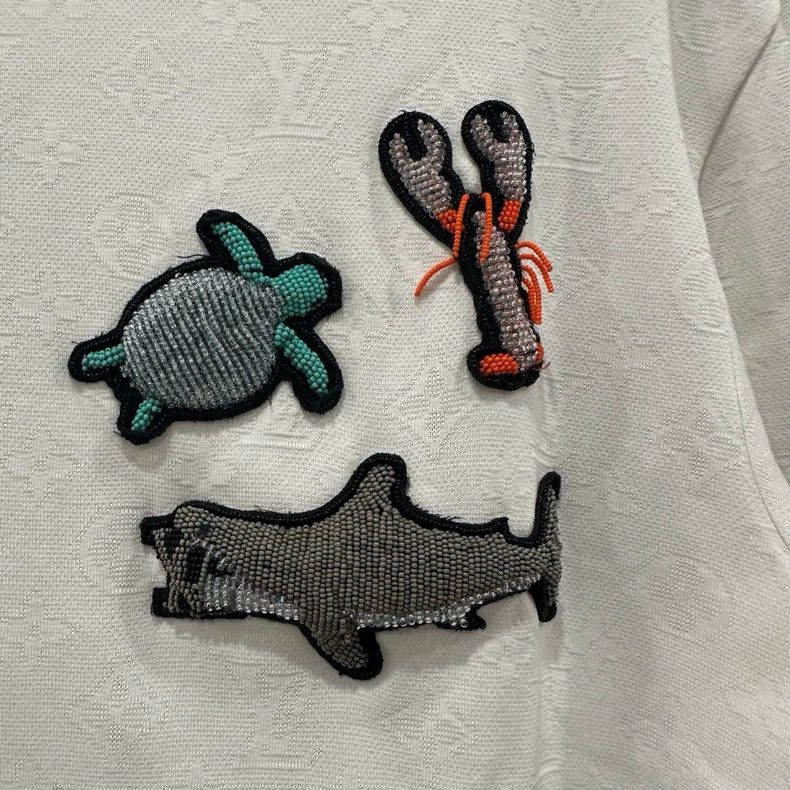 Louis Vuitton Louis Vuitton Seafood beaded short sleeve with white dark Size US XS / EU 42 / 0 - 3 Thumbnail
