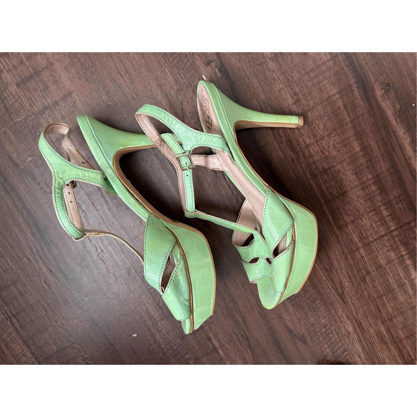 Vince Camuto Vince Camuto Trinna Mint Green Patent Heels Pumps, Size 8.5, Size US 8.5 / IT 38.5 - 7 Thumbnail