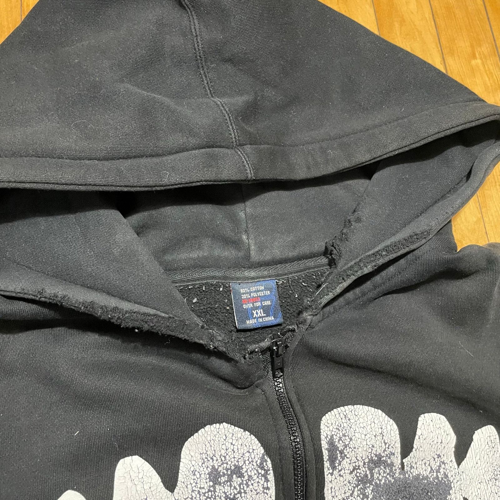 Hook-Ups × Vintage 90s Distressed Teeth Skater Grunge Full Zip Hoodie size 2xl Size US XXL / EU 58 / 5 - 5 Thumbnail