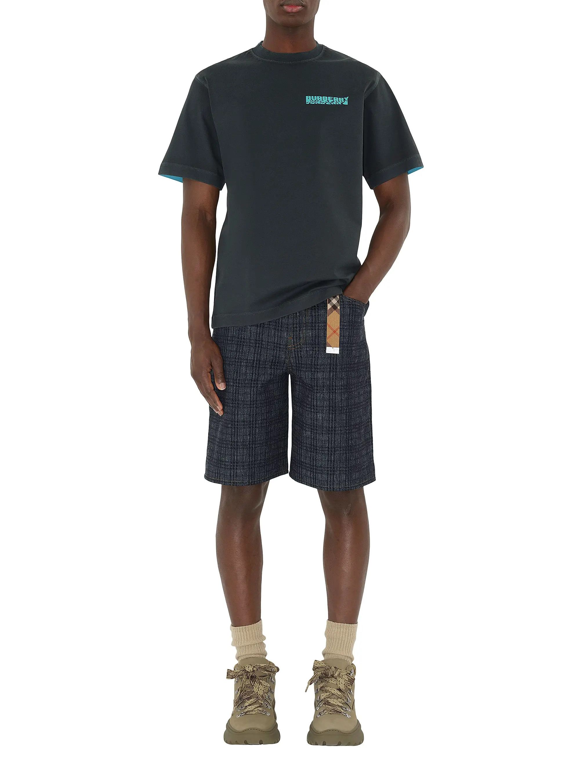 Burberry os11x0326 Ryan Relaxed Fit Cotton T-Shirt in Black Size US XL / EU 56 / 4 - 2 Thumbnail